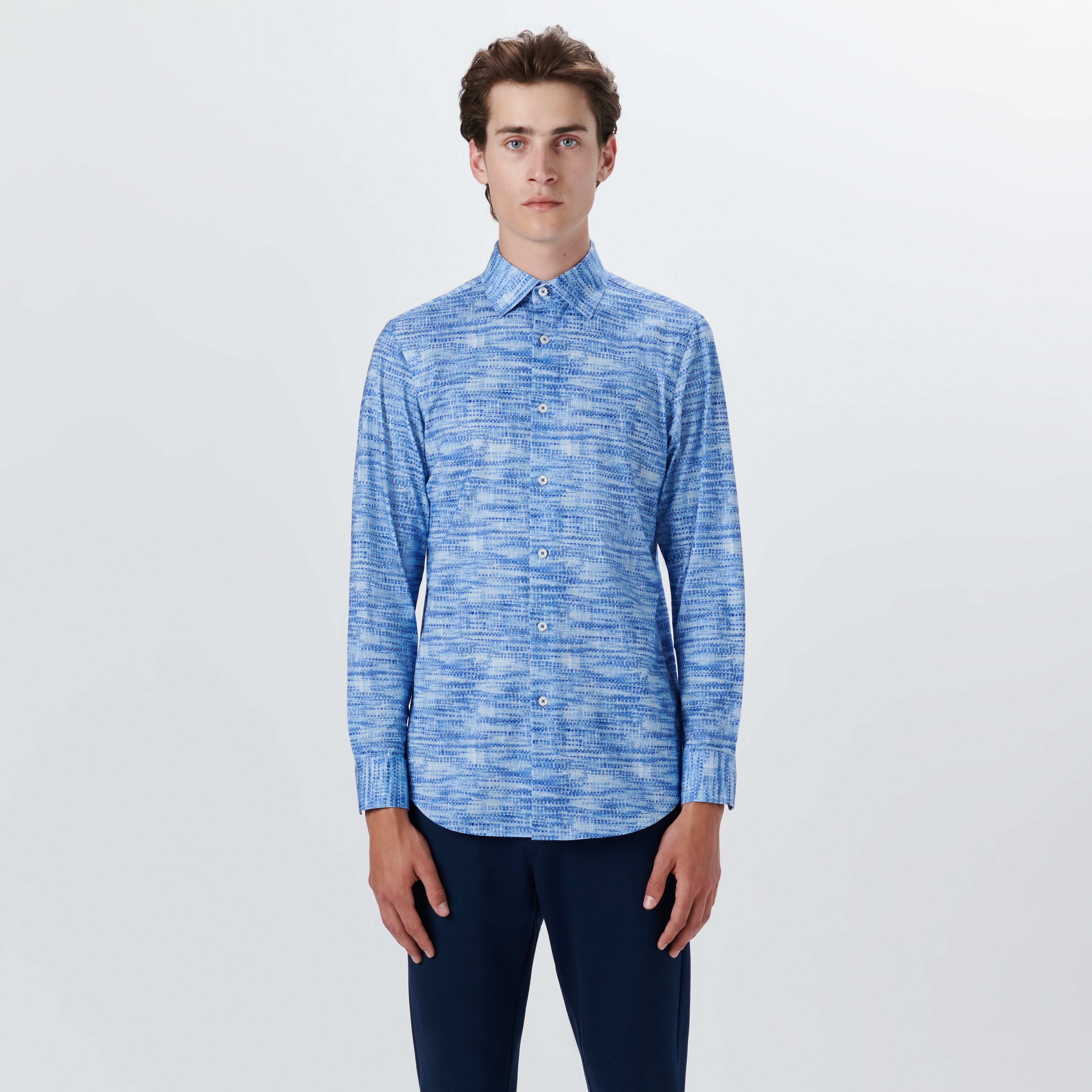 JAMES Abstract Print Cotton Shirt - Stylish Casual Wear for Men | Perfect for Office, Date Night & Weekend Outings