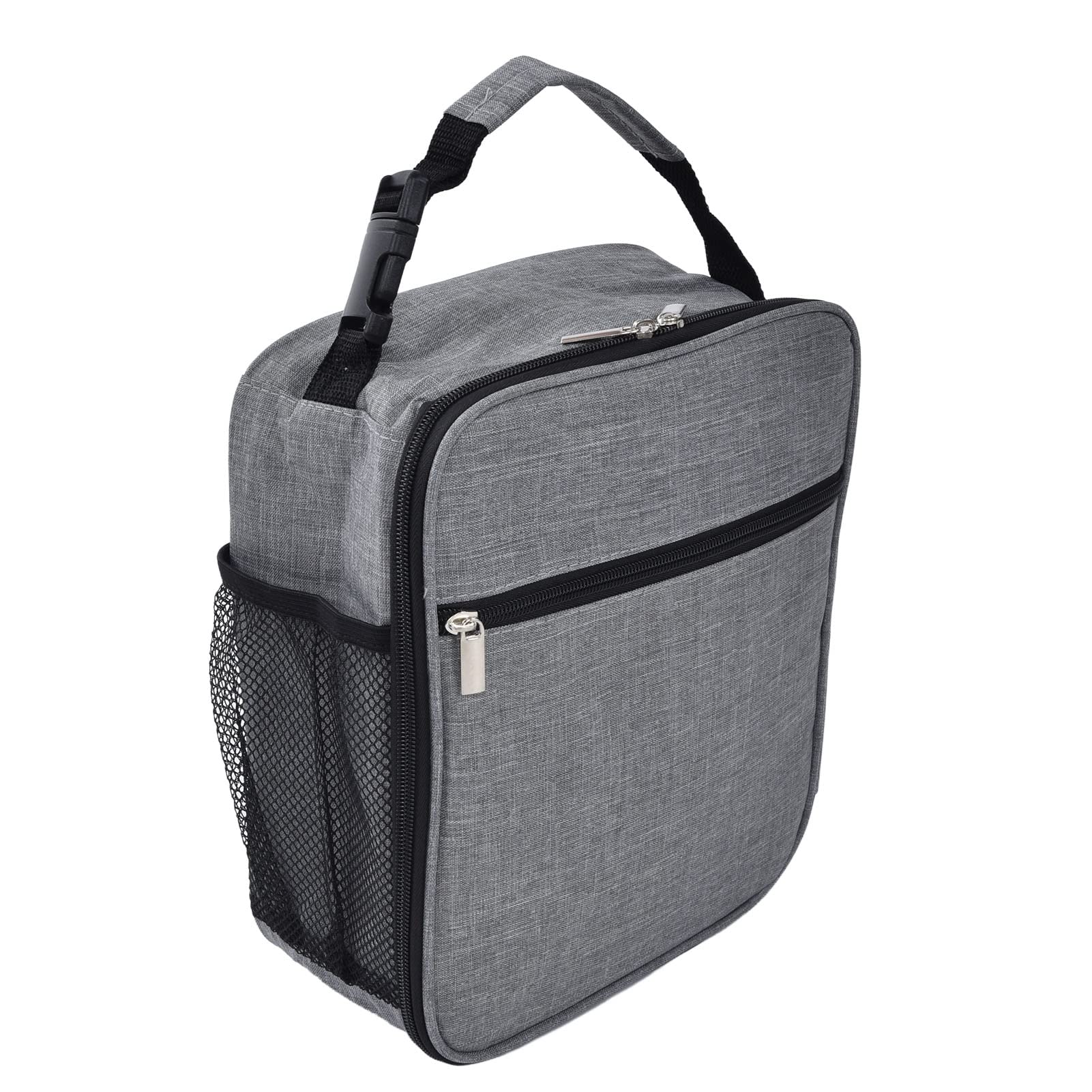 Insulated Lunch Bag for Women & Men - Reusable Lunch Box for Office, Work, School, Picnic & Beach - Tote Lunch Container for Kids & Adults (Grey) - Perfect for Meal Prep, Daily Commute & Outdoor Activities