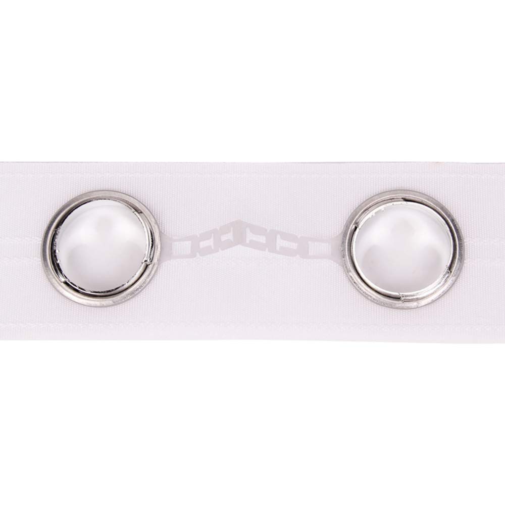 20 Meters White Curtain Header Tape with 5 Silver Rings Per Meter - Even Spacing Curtain Accessory for Drapes & Sheers - Perfect for Living Room, Bedroom & Window Decor