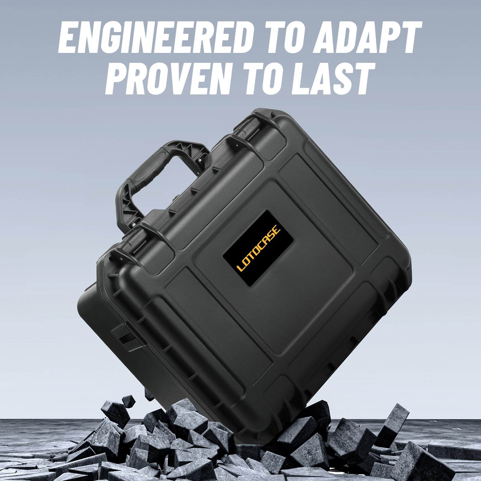 Dewalt 20V Max Cordless Drill & Impact Driver Tool Case - Waterproof Hard Storage Box for Dewalt Atomic Drill Set, Batteries & Charger (Case Only) - Perfect for Job Sites, Construction & DIY Projects