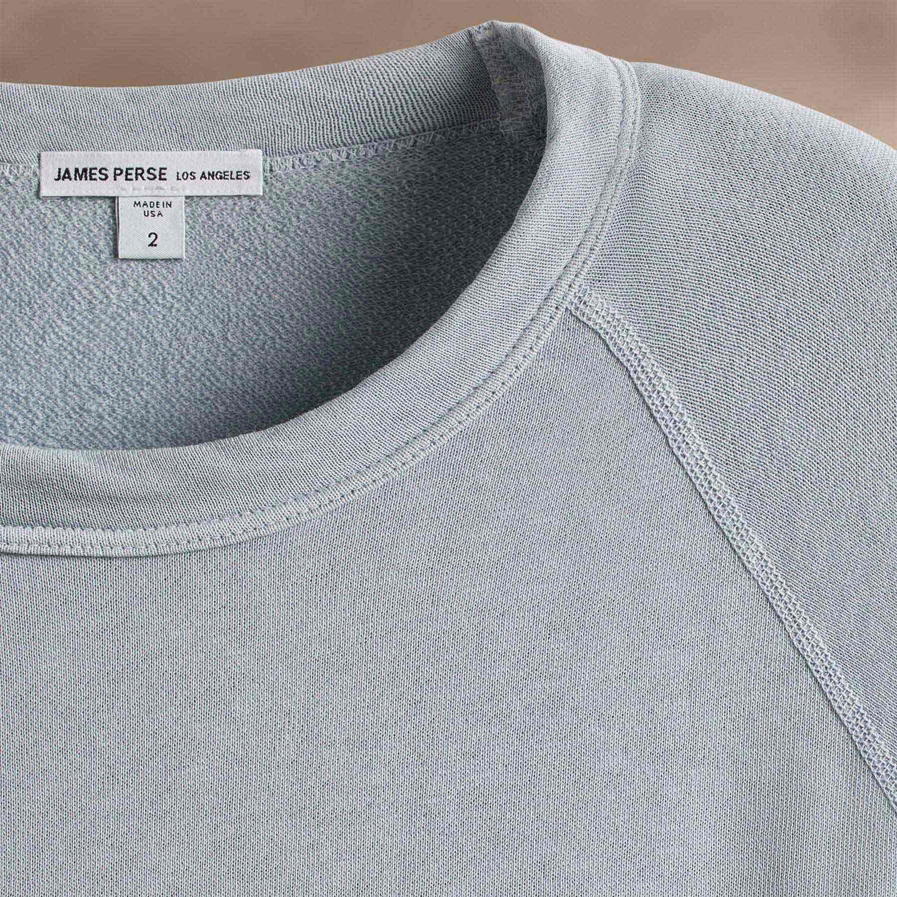 Vintage French Terry Sweatshirt for Women - Soft Grey Glacier Pigment Dyed Pullover | Cozy Casual Wear, Loungewear & Street Style Outfits