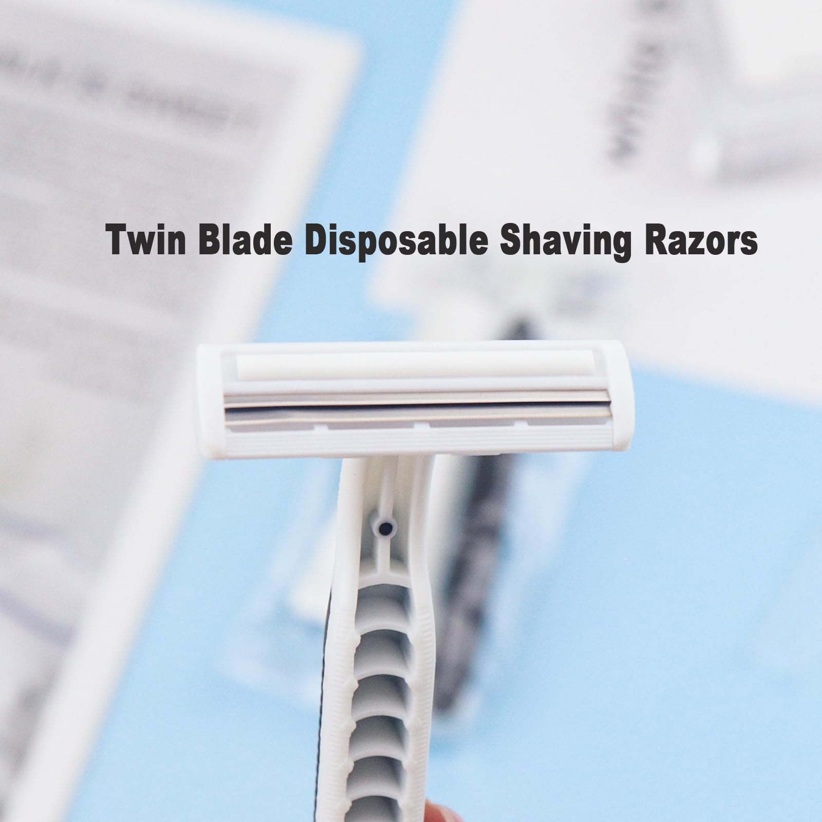 120 Pack Bulk Disposable Razors - Twin Blade Black Shavers with Clear Cap & 10g Shaving Cream - Individually Wrapped for Hygiene - Perfect for Travel, Hotels, Shelters & Charity Donations - Smooth Shaving Solution for Men & Women