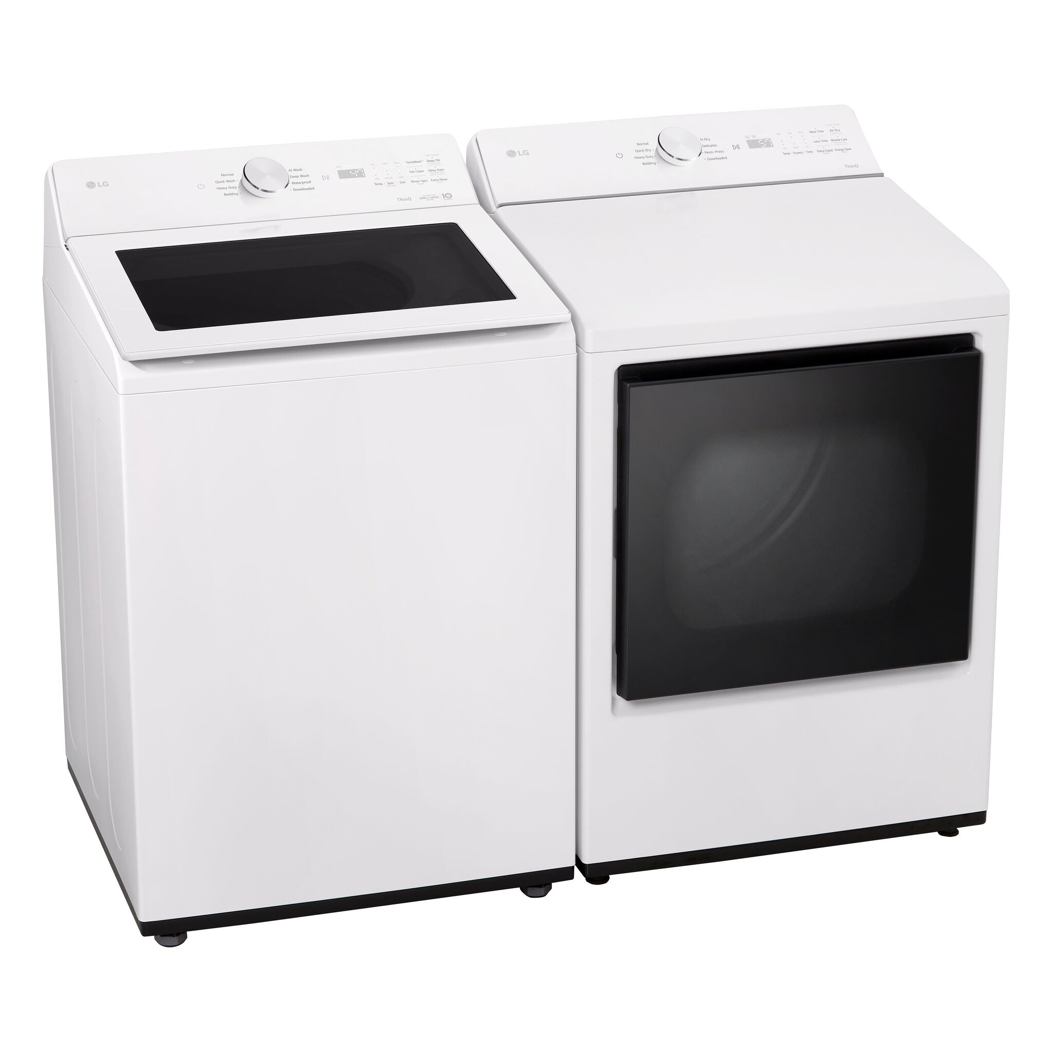 LG WT8205CW 5.6 Cu.Ft Mega Capacity Smart Top Load Washer with AI Technology & DLE8200W 7.3 Cu.Ft Electric Dryer Set - Perfect for Large Families, Laundry Rooms, and Smart Homes (White)