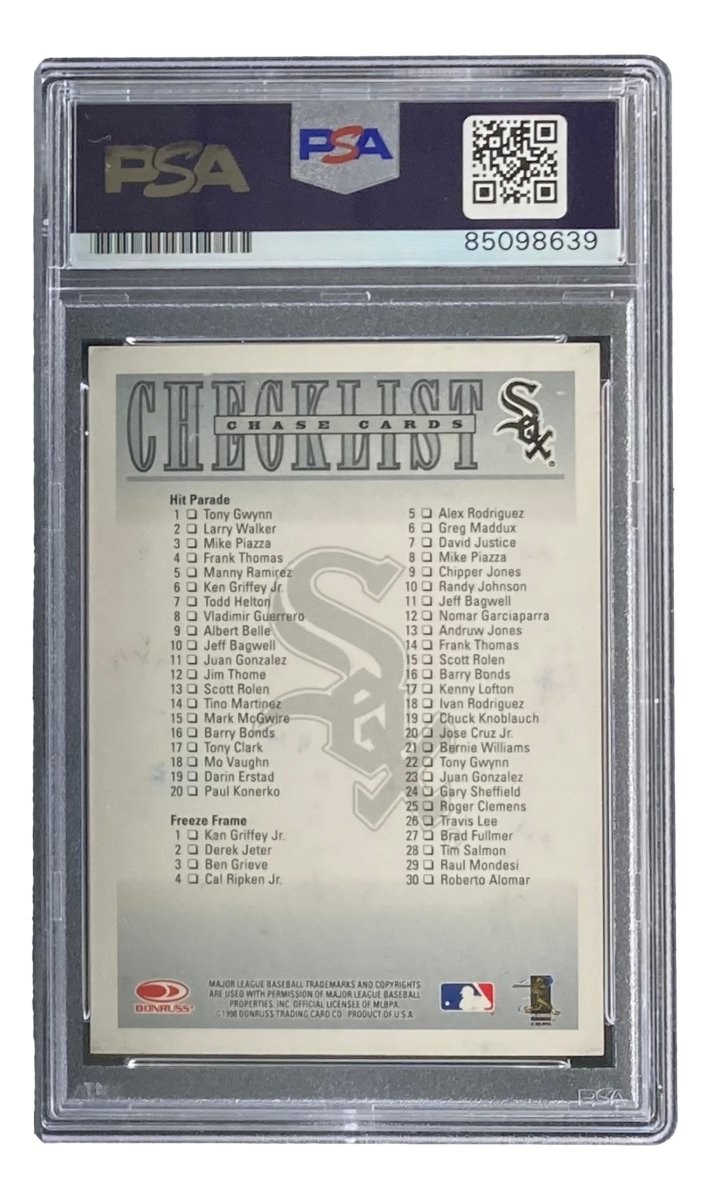 Frank Thomas Autographed 1998 Donruss Chicago White Sox Baseball Card - PSA/DNA Certified - Perfect for Sports Memorabilia Collections & Baseball Fan Gifts