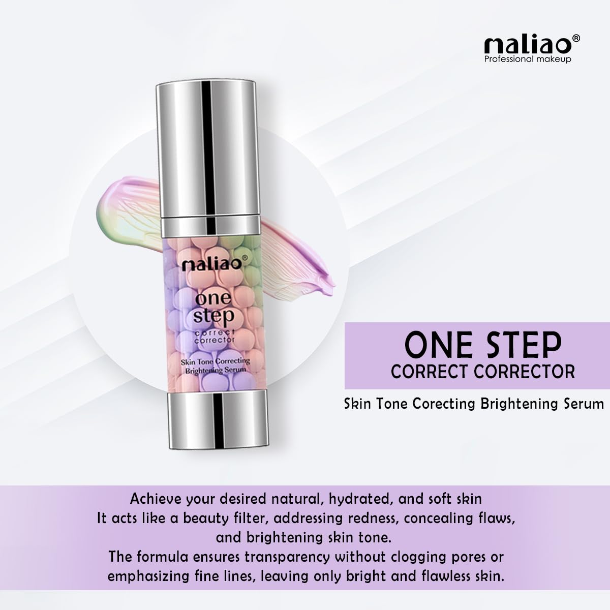 Maliao One Step Correct Corrector - Instant Skin Imperfection Concealer for Flawless Makeup | Perfect for Daily Use, Special Occasions & On-The-Go Touch Ups