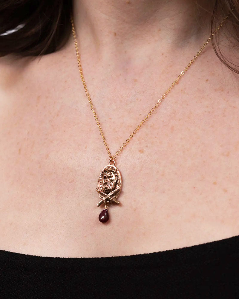 Judith Slaying Holofernes Pendant Necklace - Baroque Inspired Jewelry for Women - Perfect for Art Lovers, Renaissance Fairs & Unique Gift Occasions