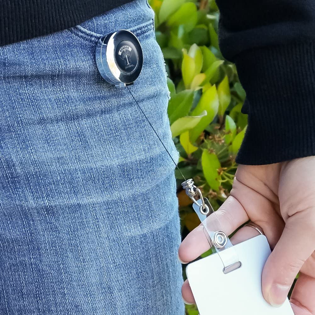 Lord of The Rings Tree of Gondor Retractable Badge Reel - Chrome ID Card Holder Clip for Work, Conventions & Cosplay - Perfect for Nurses, Teachers & LOTR Fans