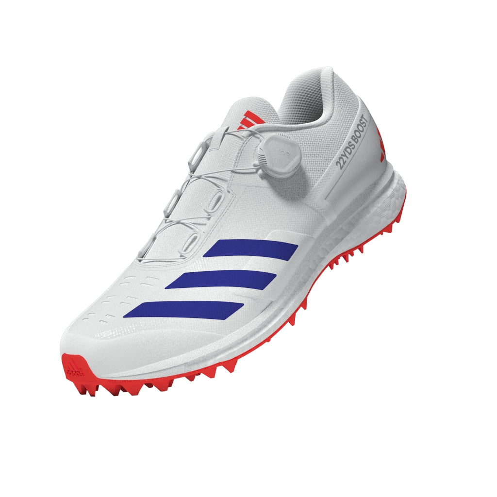 Adidas 22YDS Boost Cricket Shoes for Men - Orange & Blue Running Sneakers with Comfort Boost Technology | Perfect for Cricket Matches, Training & Outdoor Sports