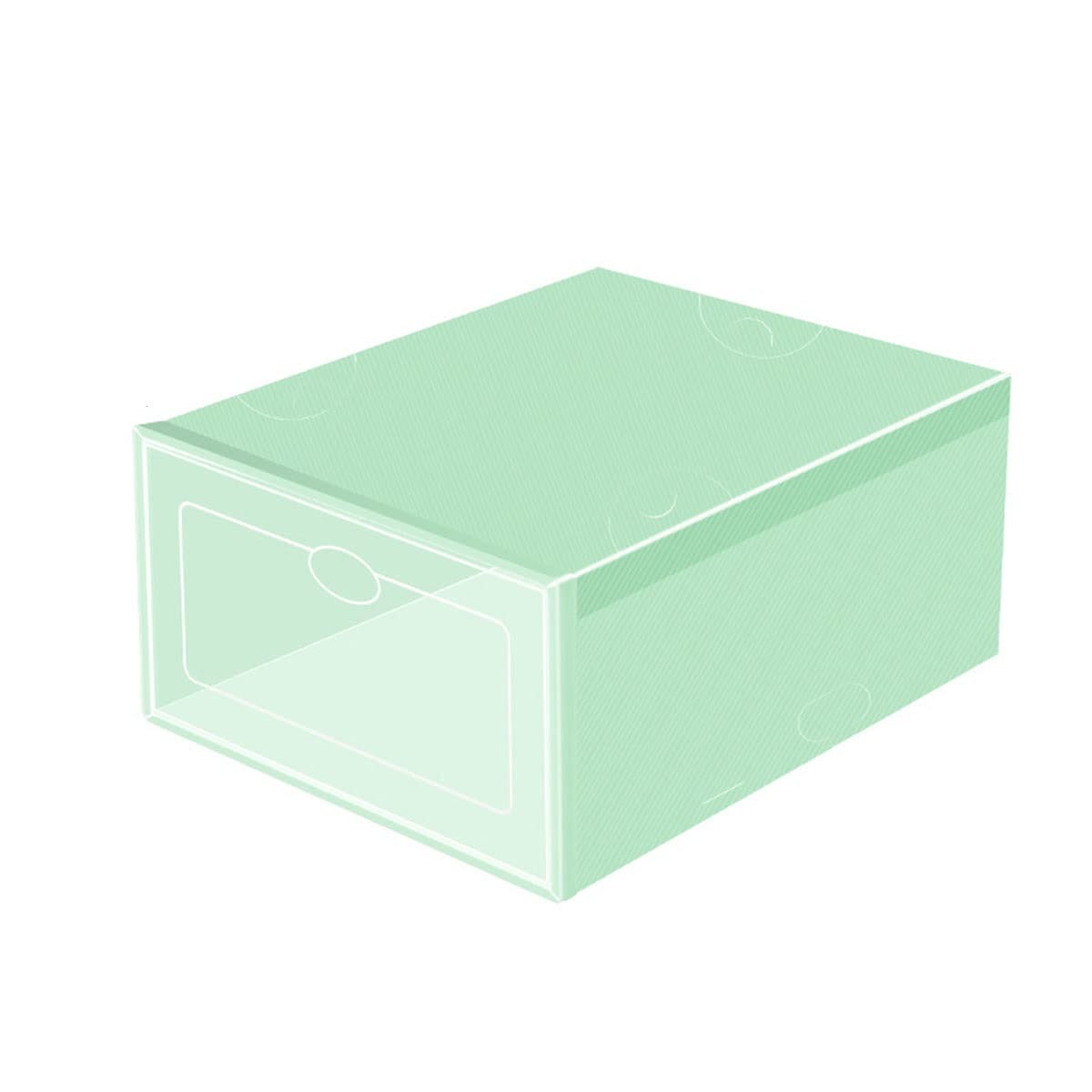 HUKSXZ Clear Plastic Stackable Shoe Storage Boxes with Lid - Foldable Shoe Organizer for Closet (12.8
