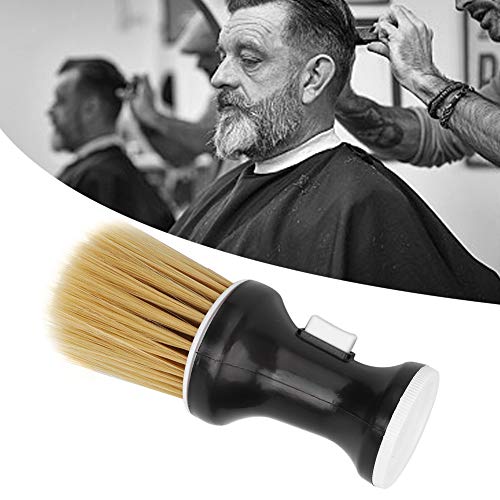 Professional Neck Duster Brush for Hairdressing - Soft Bristles for Powder Storage & Styling - Haircut Cleaning & Sweeping Tool (Black) - Perfect for Barbershops, Salons & Home Hair Care
