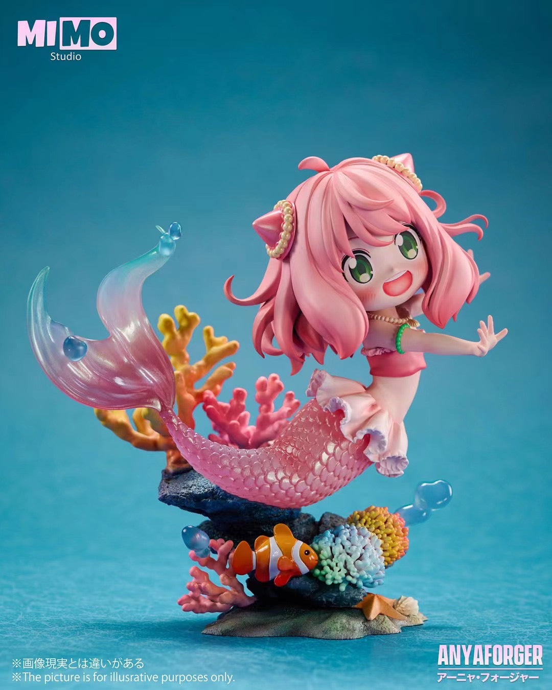 Mimo Studio Mermaid Anya Plush Toy - Cute Anime Stuffed Doll for Kids & Collectors | Perfect Gift for Birthdays, Christmas & Cosplay Decor