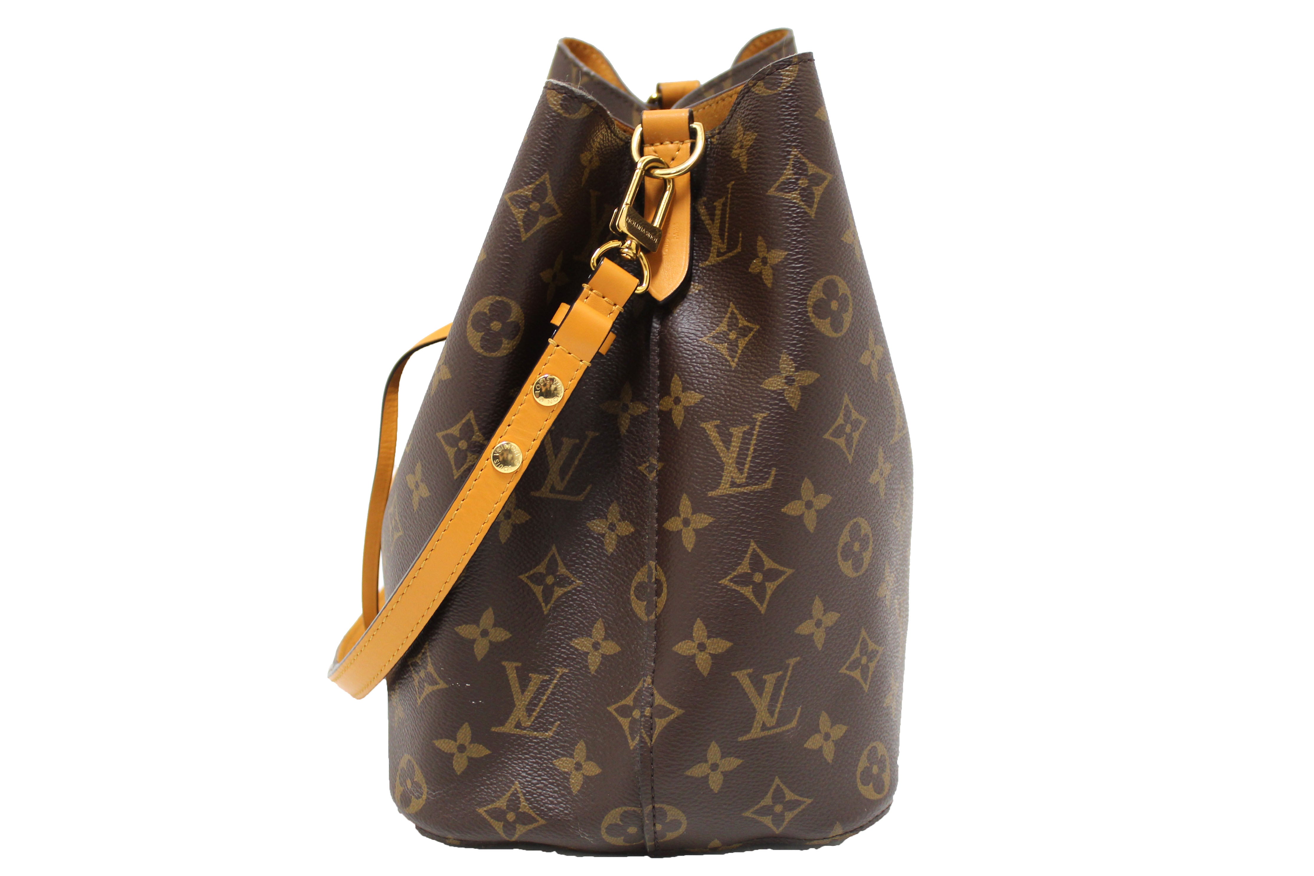 Authentic Louis Vuitton Classic Monogram Yellow NeoNoe Shoulder Bag for Women | Luxury Designer Handbag | Perfect for Work, Travel & Everyday Use