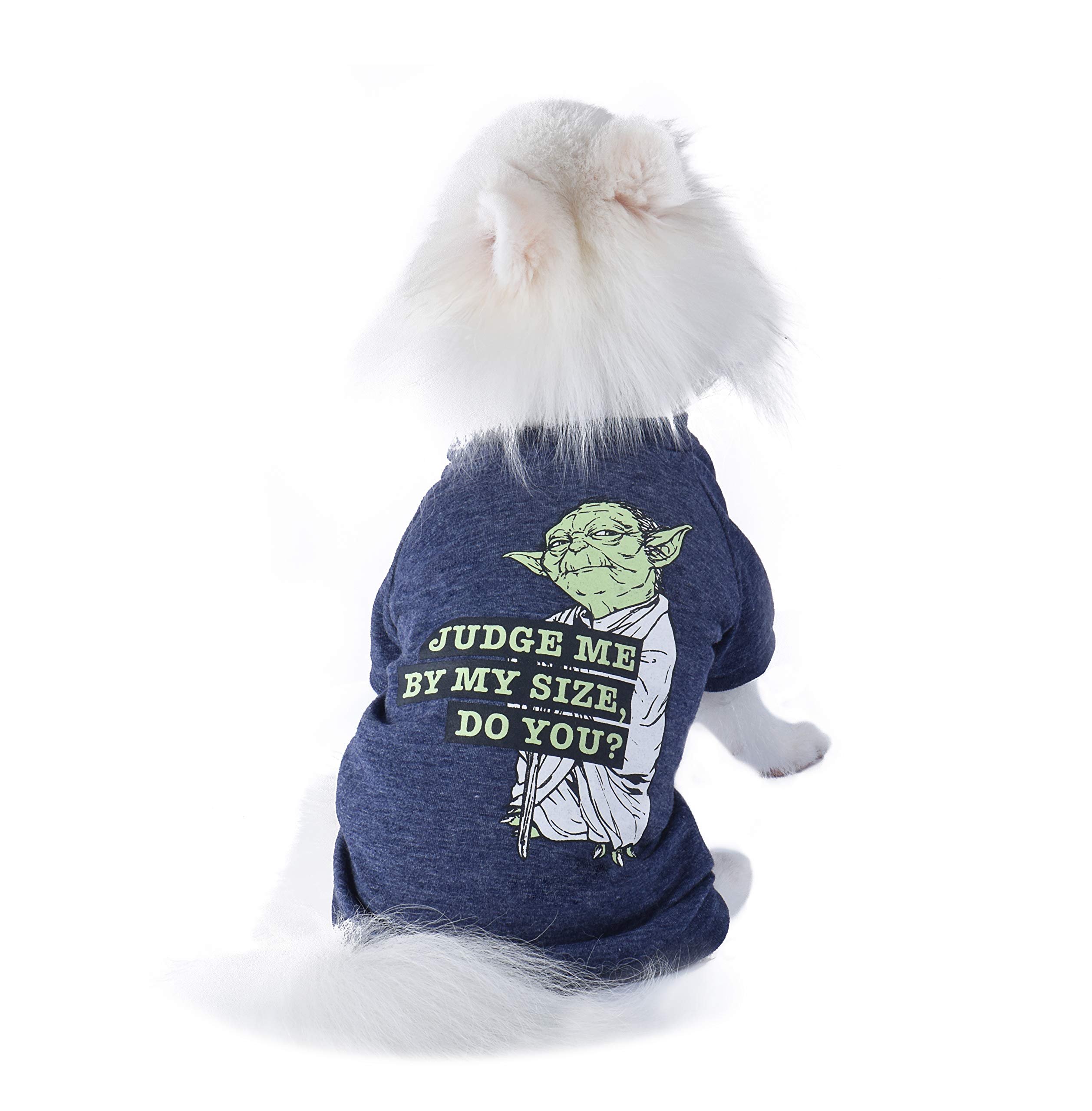 Star Wars Yoda Dog T-Shirt for Large Dogs - 'Judge Me by My Size, Do You?' Quote | Soft & Comfortable Pet Apparel | Perfect for Cosplay, Halloween & Star Wars Themed Parties