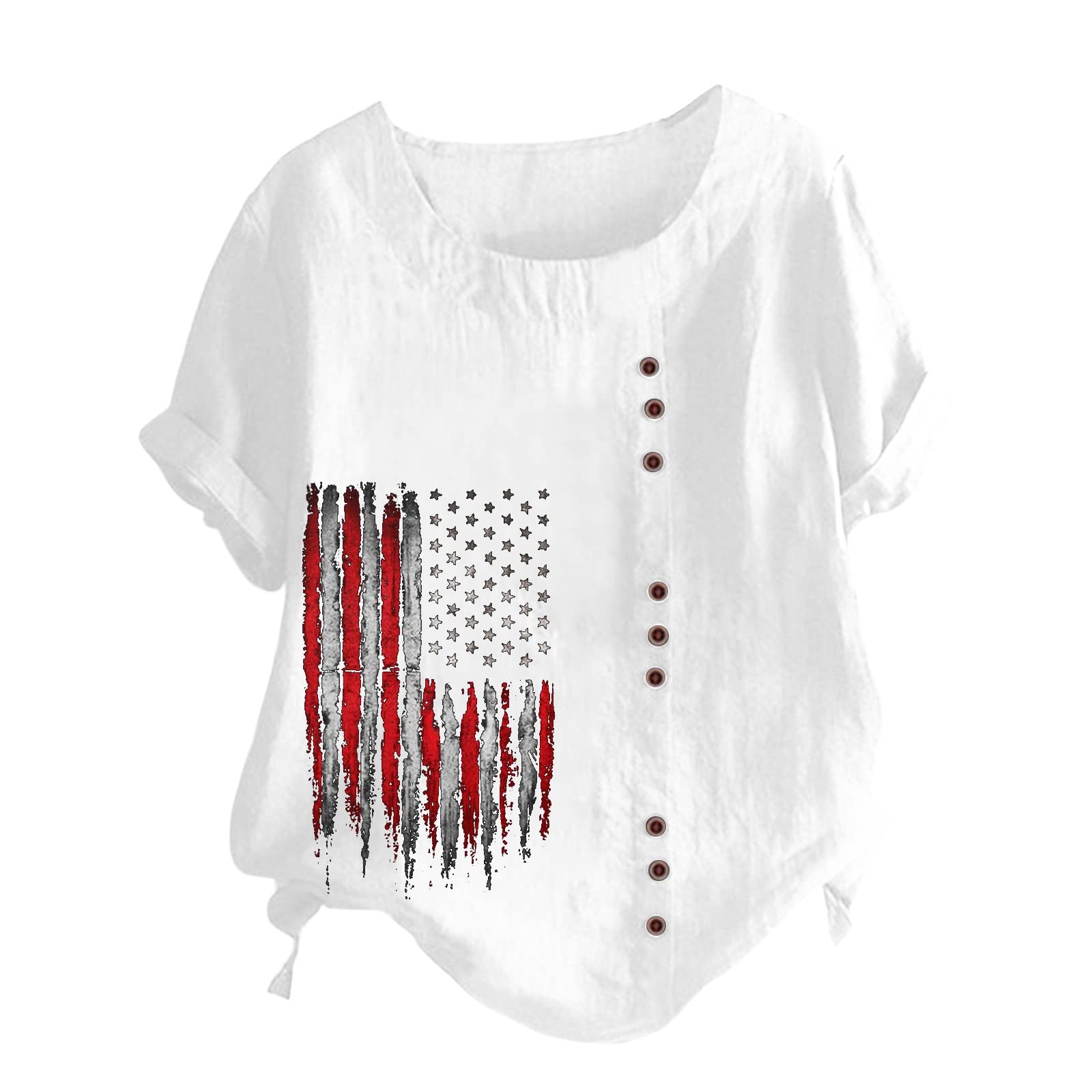 Women's Linen Shirts - Breathable Cotton Linen Blouse & Cute Tunic Tops for Summer | Casual Sexy Style 2022 | Perfect for Beach, Office & Date Night Outfits