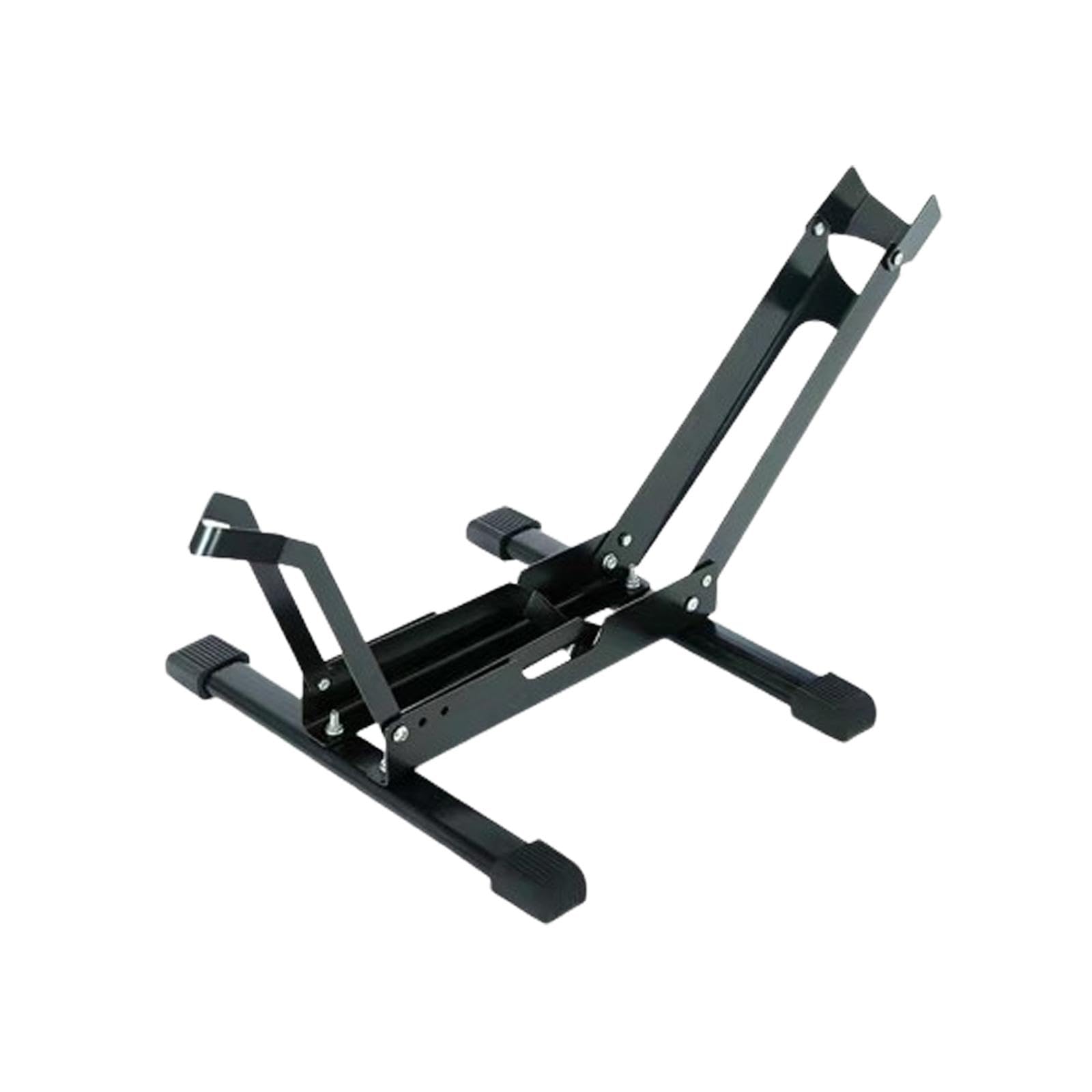 SM SunniMix Bike Floor Stand - Heavy Duty Black Steel Bicycle Parking Rack & Storage Holder for Mountain/Road Bikes - Space Saving Bike Organizer for Garage, Home, or Outdoor Use