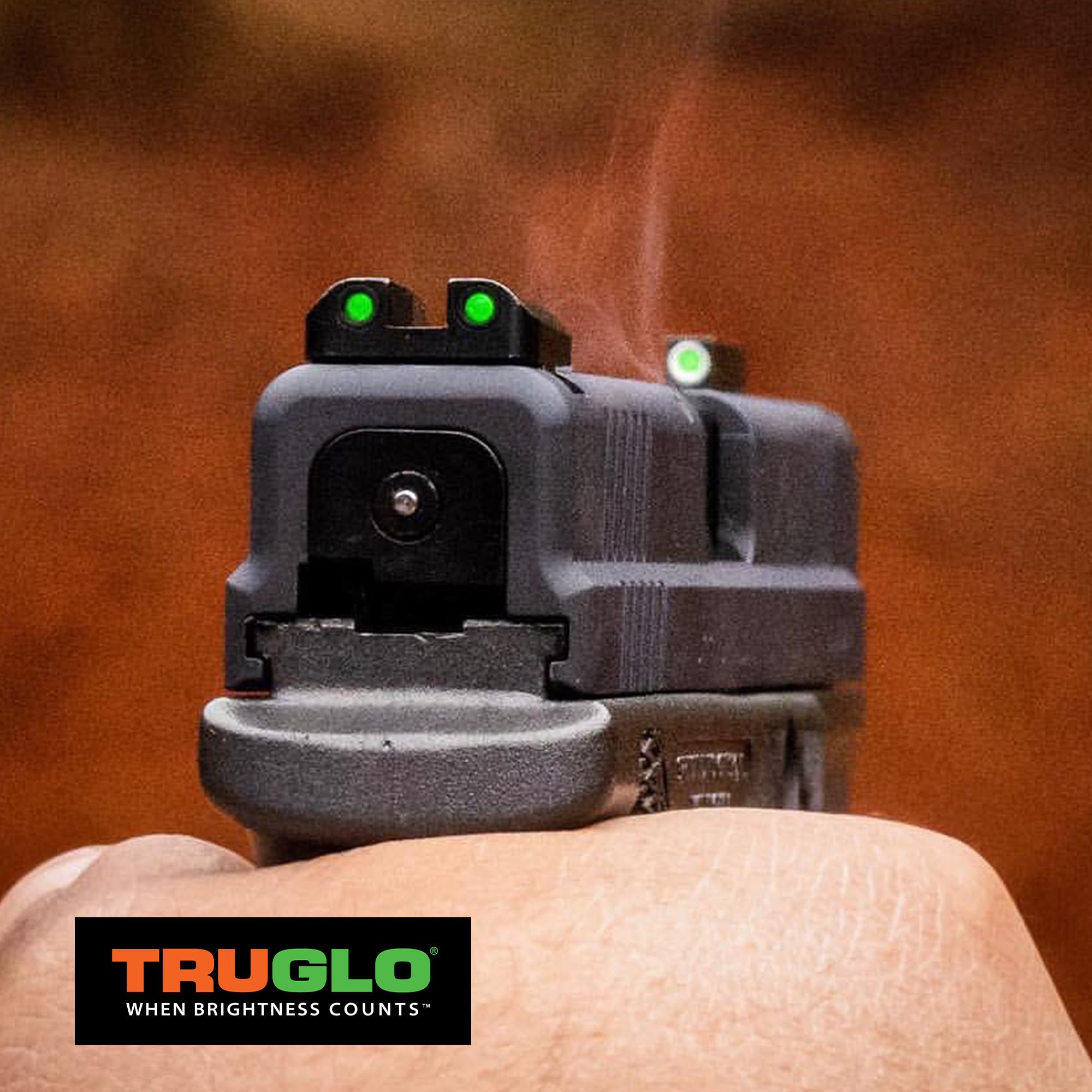 TRUGLO TFX Handgun Sight - Durable Shock-Resistant Compact Tritium & Fiber-Optic Sight for Pistols | Bright Day & Night Visibility | Perfect for Home Defense, Tactical Training & Concealed Carry