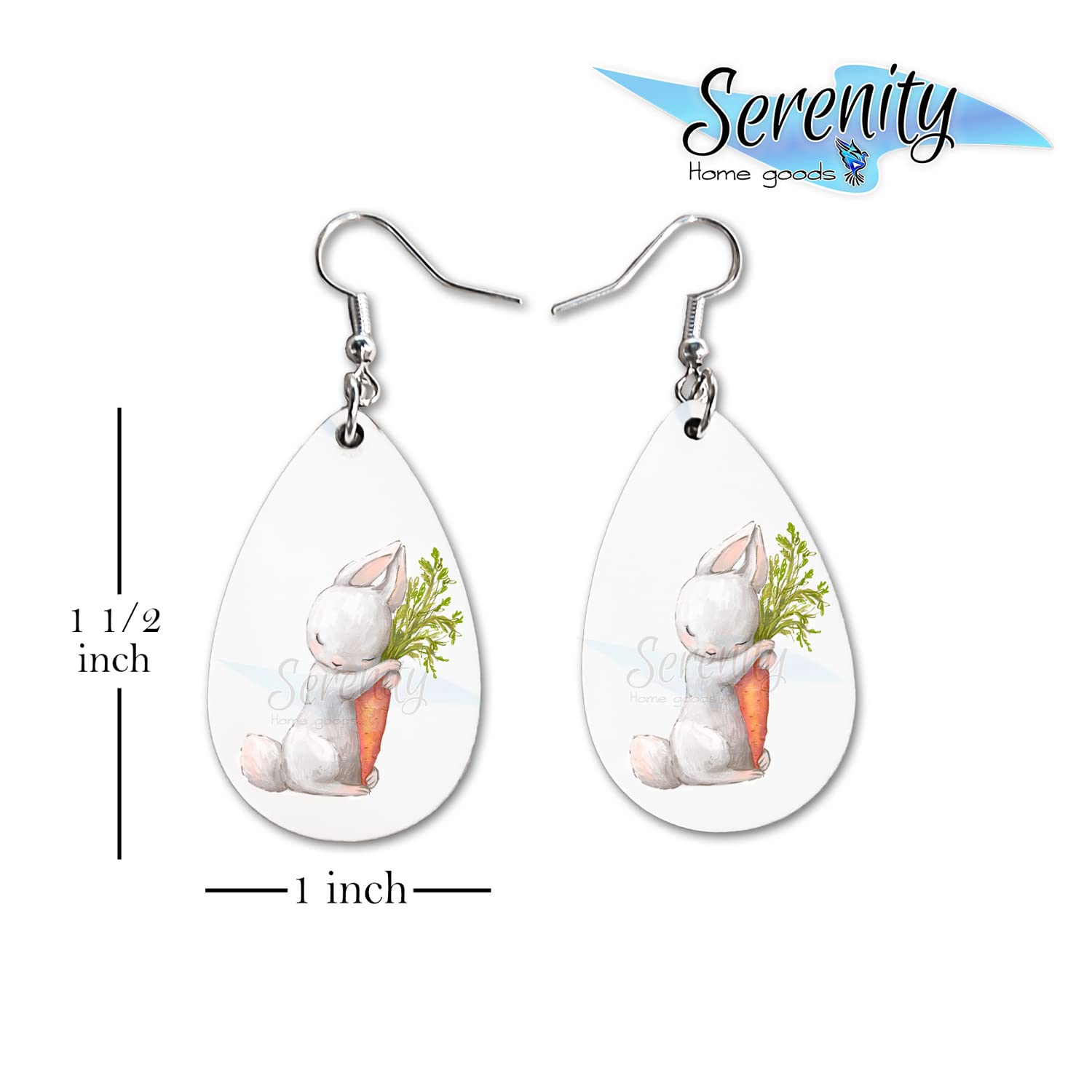 Easter Bunny Egg Dangle Earrings Set for Women - Cute Spring Holiday Jewelry Gifts - Double Sided Printed Fashion Earrings - Perfect for Easter Sunday, Passover & Spring Parties - Adorable Gift for Girlfriend, Wife & Teens