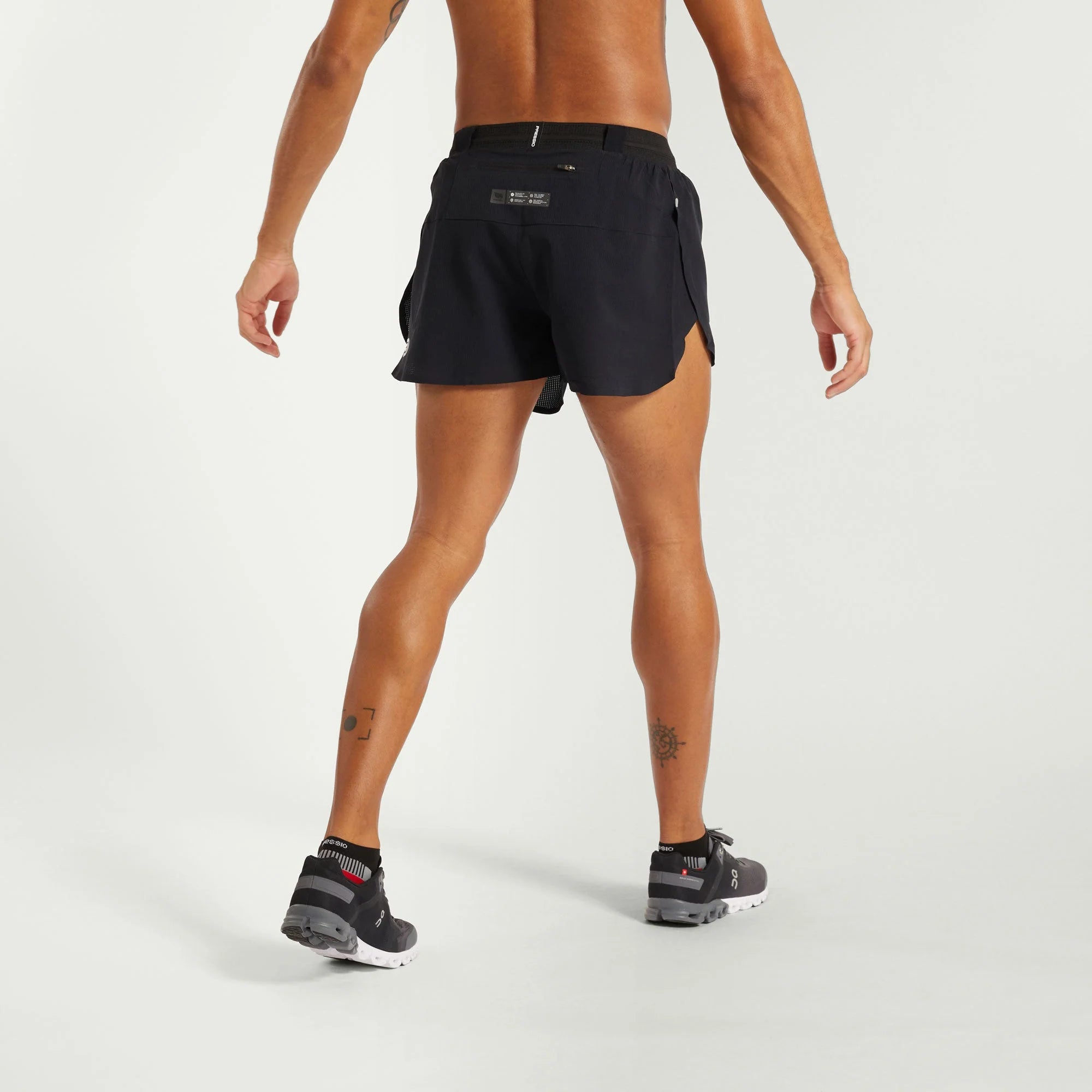 Pressio Men’s Run Elite 3’ Shorts - Black/Silver - Lightweight Running Shorts for Men with Built-in Liner - Perfect for Jogging, Gym Workouts & Outdoor Activities