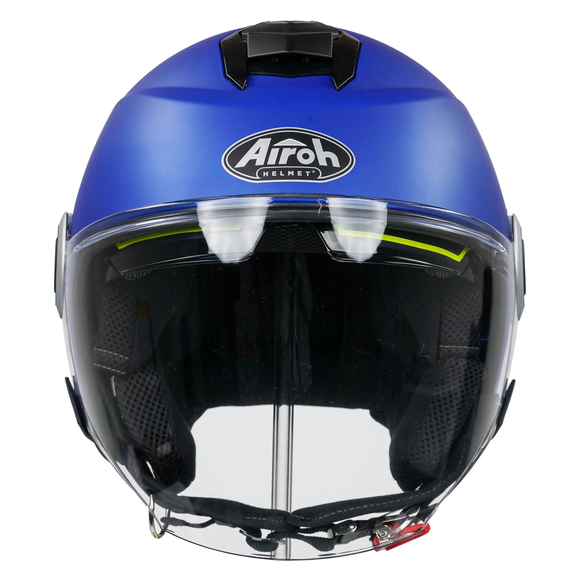 Airoh Helios Urban Jet Matt Blue Motorcycle Helmet - Lightweight, DOT Approved, Full Face Protection for Urban Riding & Commuting - Perfect for City Streets & Daily Commutes
