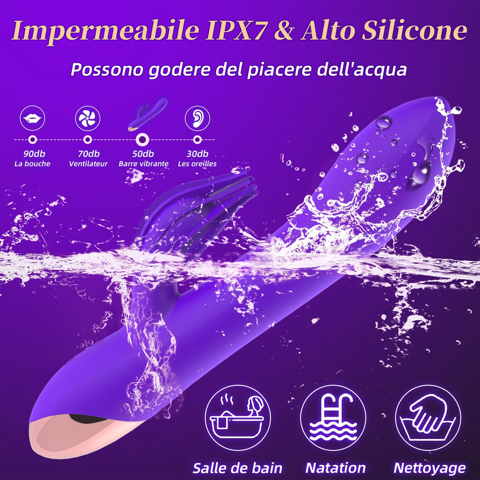 Realistic 10-Speed G-Spot Vibrator for Women - Purple Squirting Dildo with Multiple Vibration Modes - Adult Sex Toy for Couples & Solo Play - Perfect for Bedroom Fun & Sensual Exploration