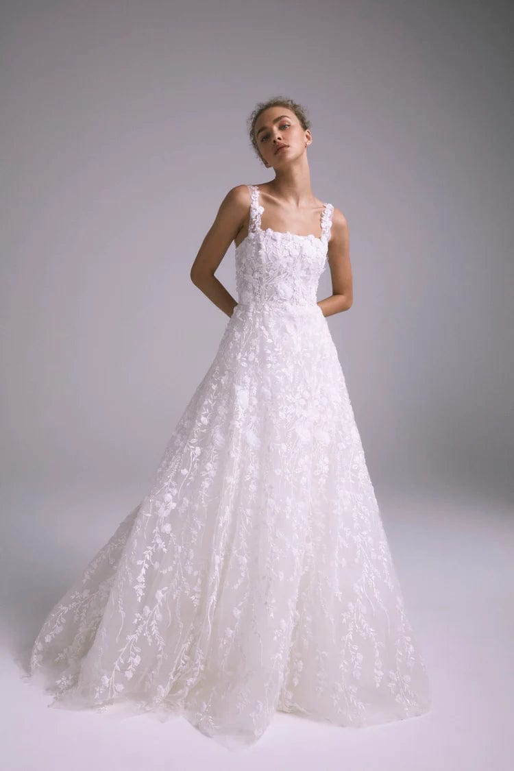 Amsale Yuna Elegant Wedding Dress - Size 10 | Perfect for Bridal Ceremonies, Formal Events & Special Occasions