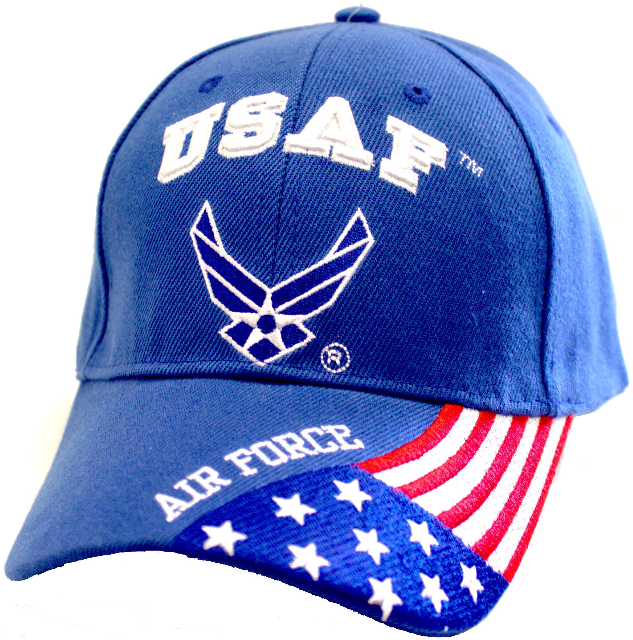 Air Force USA Flag Adjustable Baseball Cap - Patriotic Military Style Hat for Men & Women - Perfect for Veterans Day, 4th of July, and Outdoor Activities