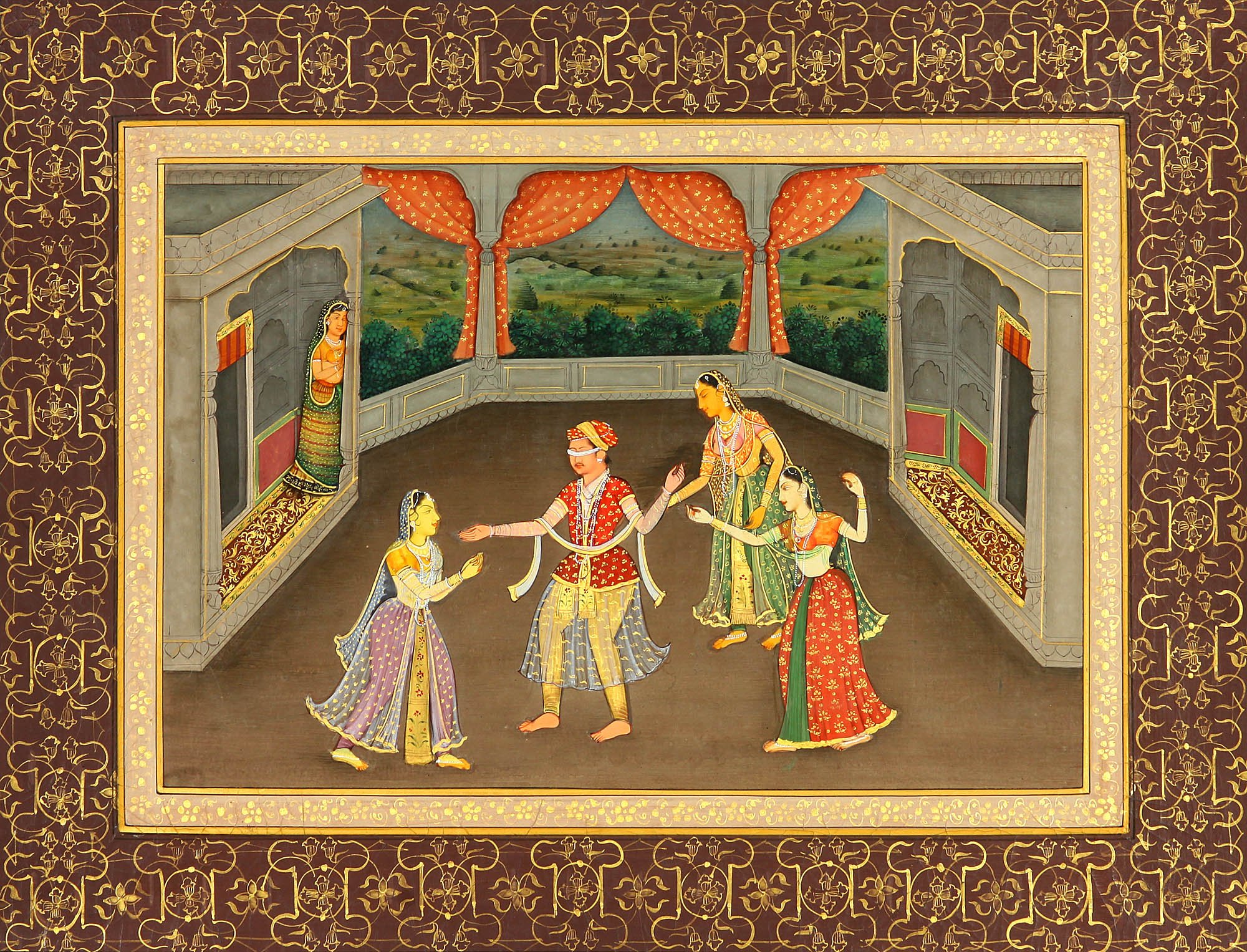 Hide and Seek Watercolor Painting on Paper by Artist Navneet Parikh - Perfect for Home Decor, Gift Giving & Art Collectors