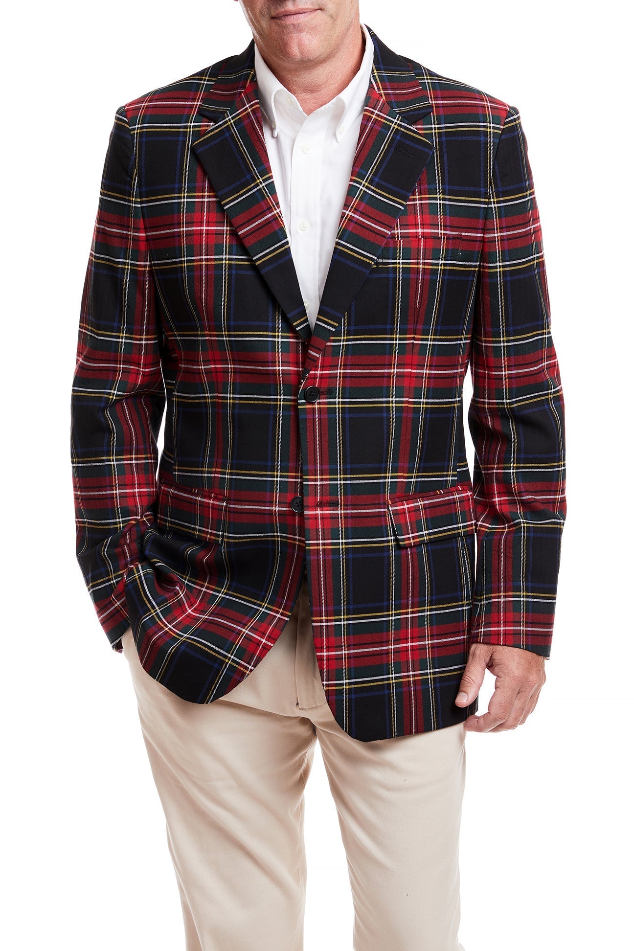 Philip Sportcoat Black Stewart Tartan - Classic Men's Wool Blazer for Formal & Business Occasions - Perfect for Weddings, Office Wear & Special Events