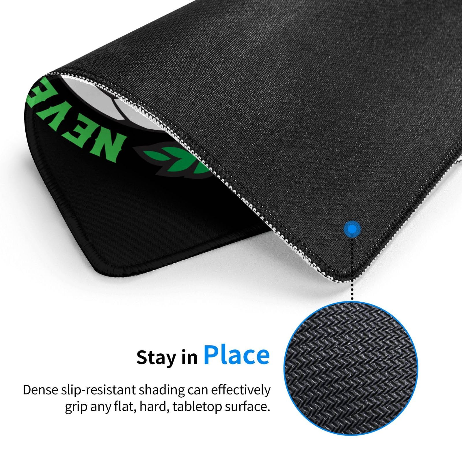 SIYTUAU Never Give Up On Football Mouse Pad - Waterproof Non-Slip Rubber Gaming Mousepad (10x12 inches) for Laptop, Office & PC - Perfect for Football Fans & Gamers