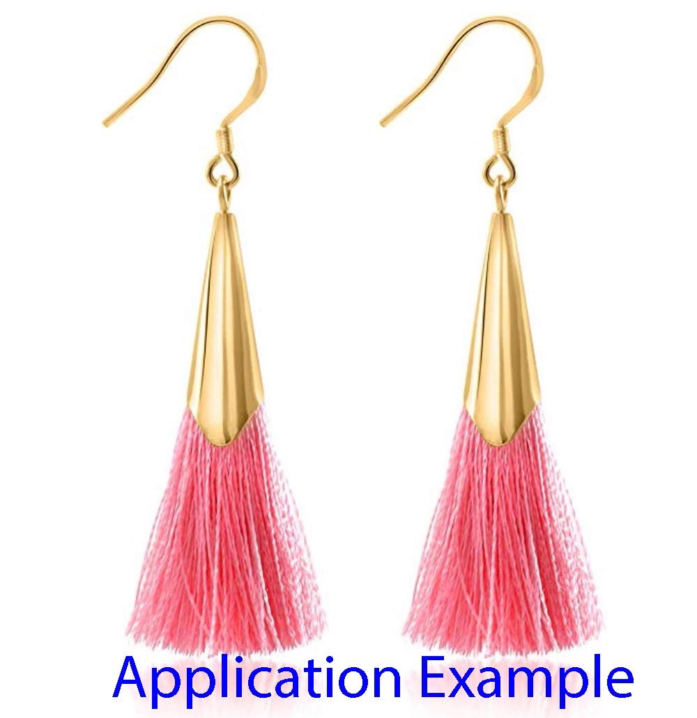 Adabele 50pcs Real Yellow Gold Plated Sterling Silver Fish Earring Hooks - 21 Gauge (0.7mm) for DIY Jewelry Making, Fishing Lures, and Handmade Crafts