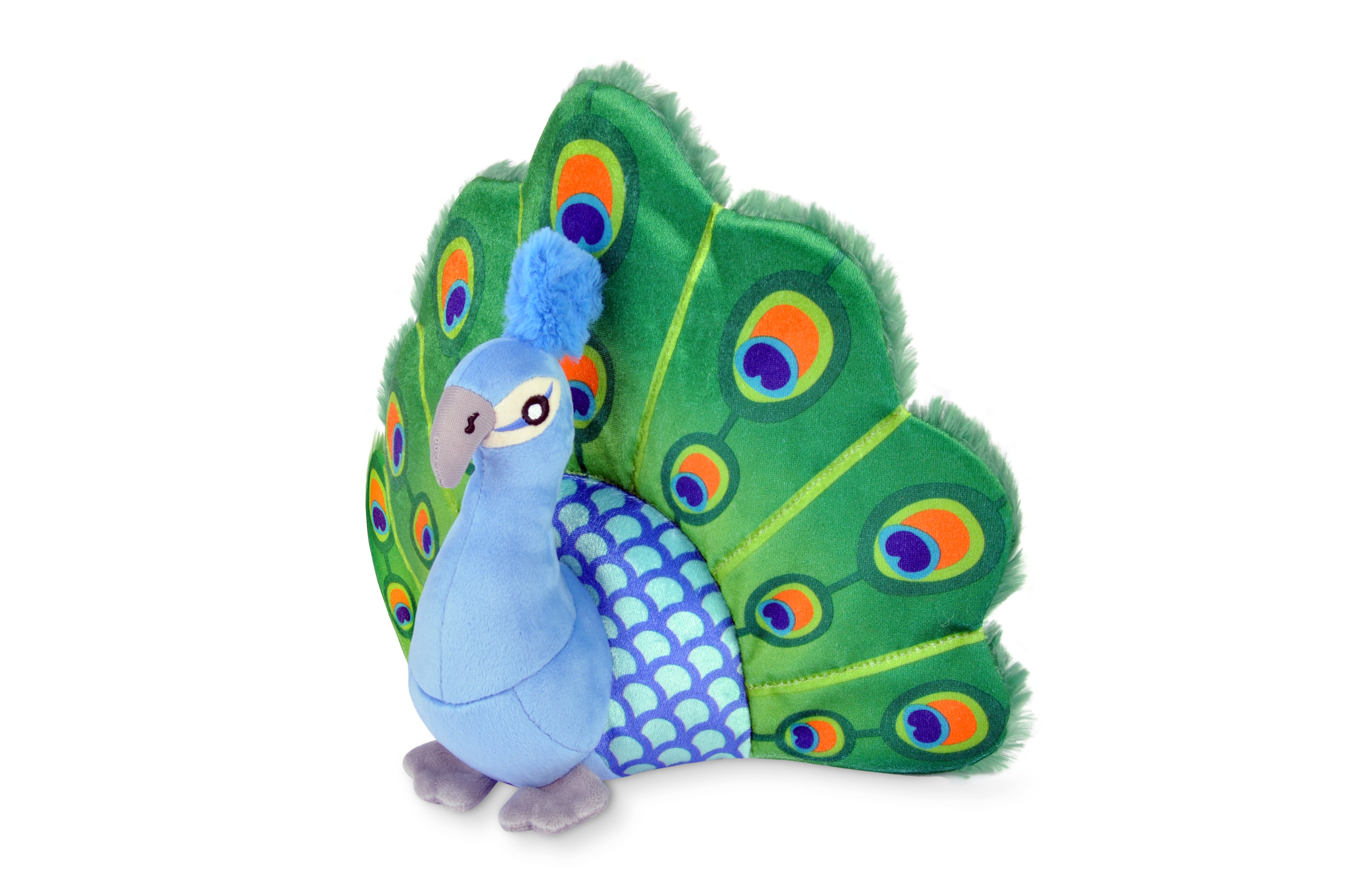 Percy the Peacock Plush Dog Toy - Fetching Flock™ Interactive Chew Toy for Dogs | Soft & Durable Pet P.L.A.Y. Toy for Fetch, Tug-of-War & Cuddling | Perfect for Playtime, Training & Comfort