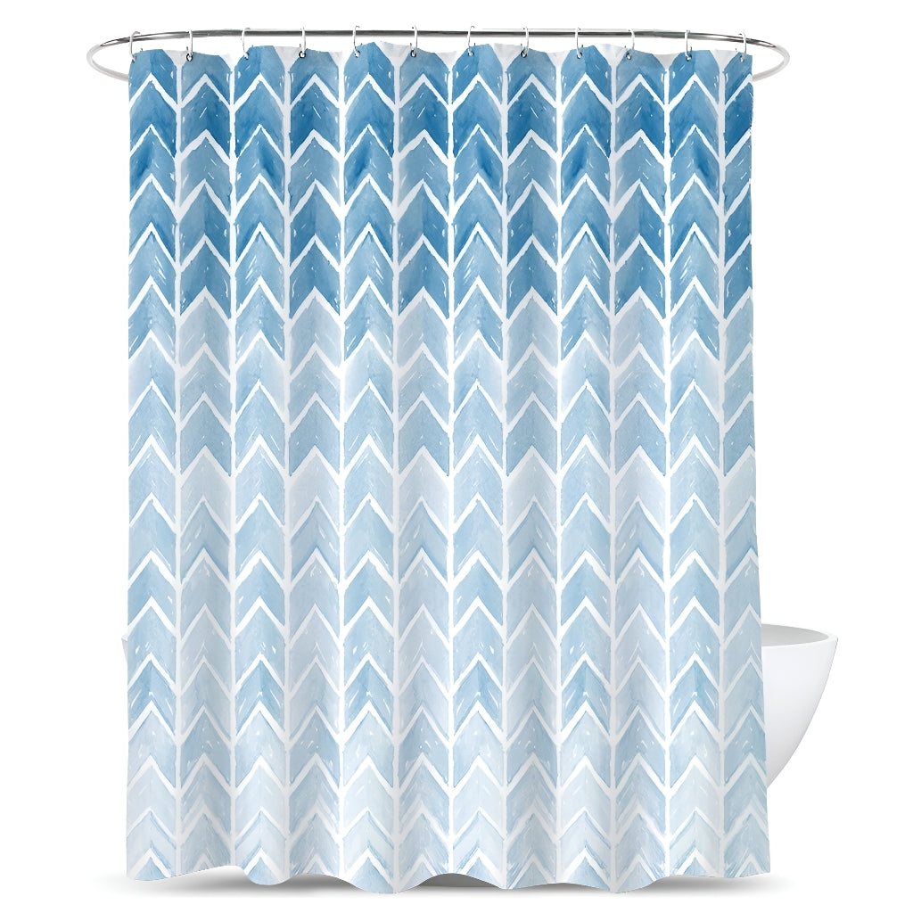 Erika Geometric Ombre Shower Curtain - Waterproof Bathroom Decor for Modern Homes | Perfect for Bathroom, Guest Room & Spa Retreats