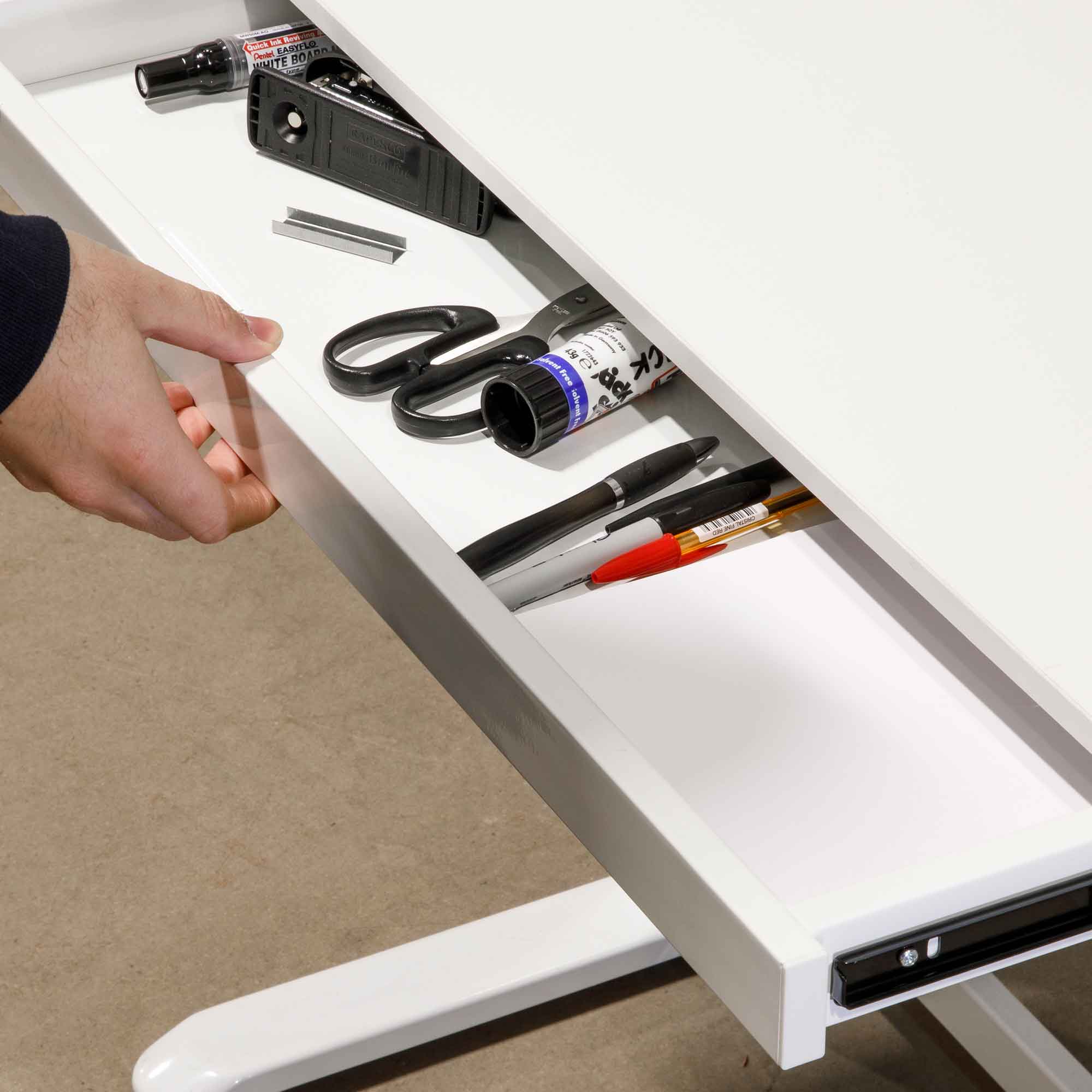 Electric Height Adjustable Sit Stand Desk with USB Ports - 47.2