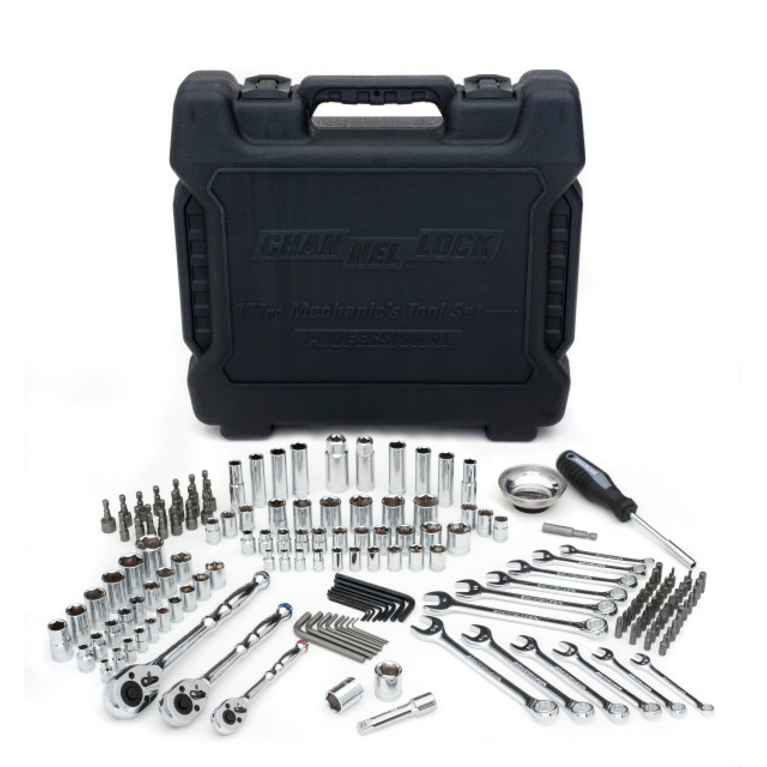 Channellock 39053 171-Piece Professional Mechanic's Tool Set - Complete Automotive Repair Kit for DIY & Professional Use in Garage, Workshop & Home Projects
