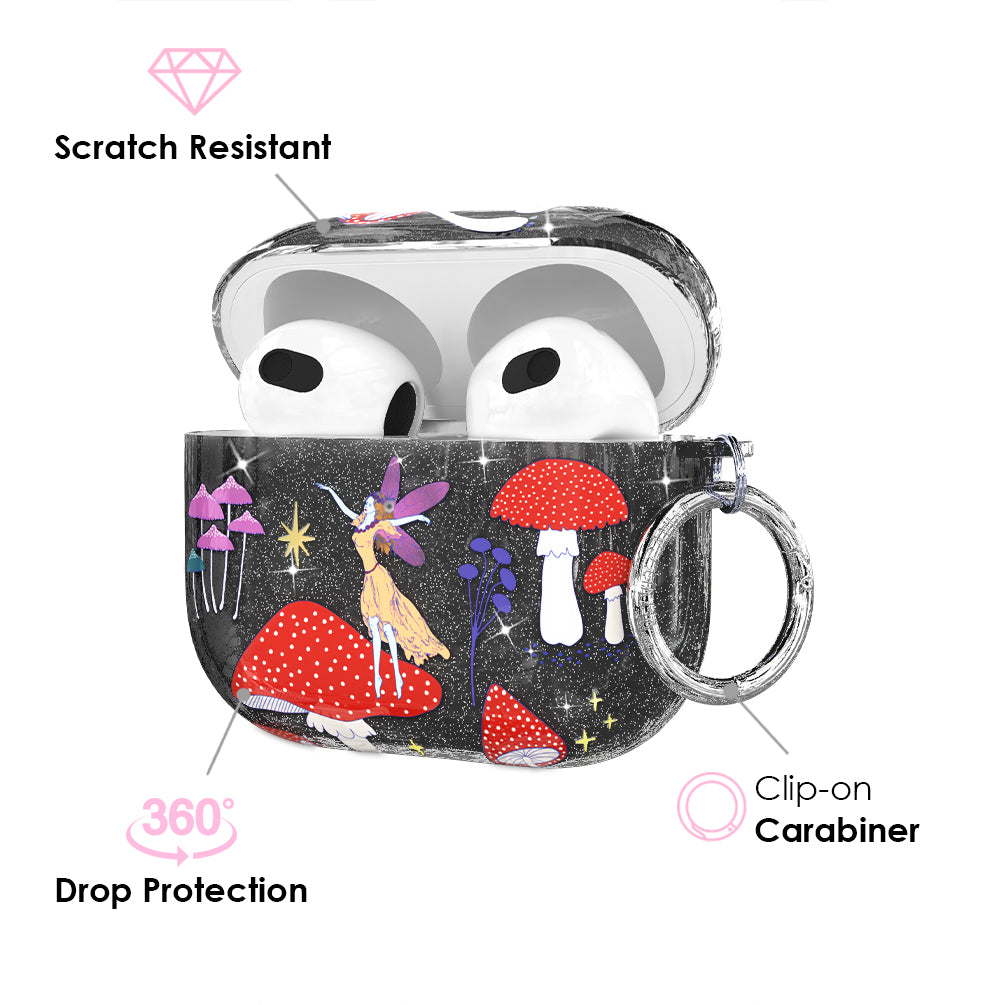 Mystic Mushrooms AirPods Case - Protective Cover for AirPods 1/2/3 & Pro - Cute & Durable Design for Daily Use, Travel & Gym