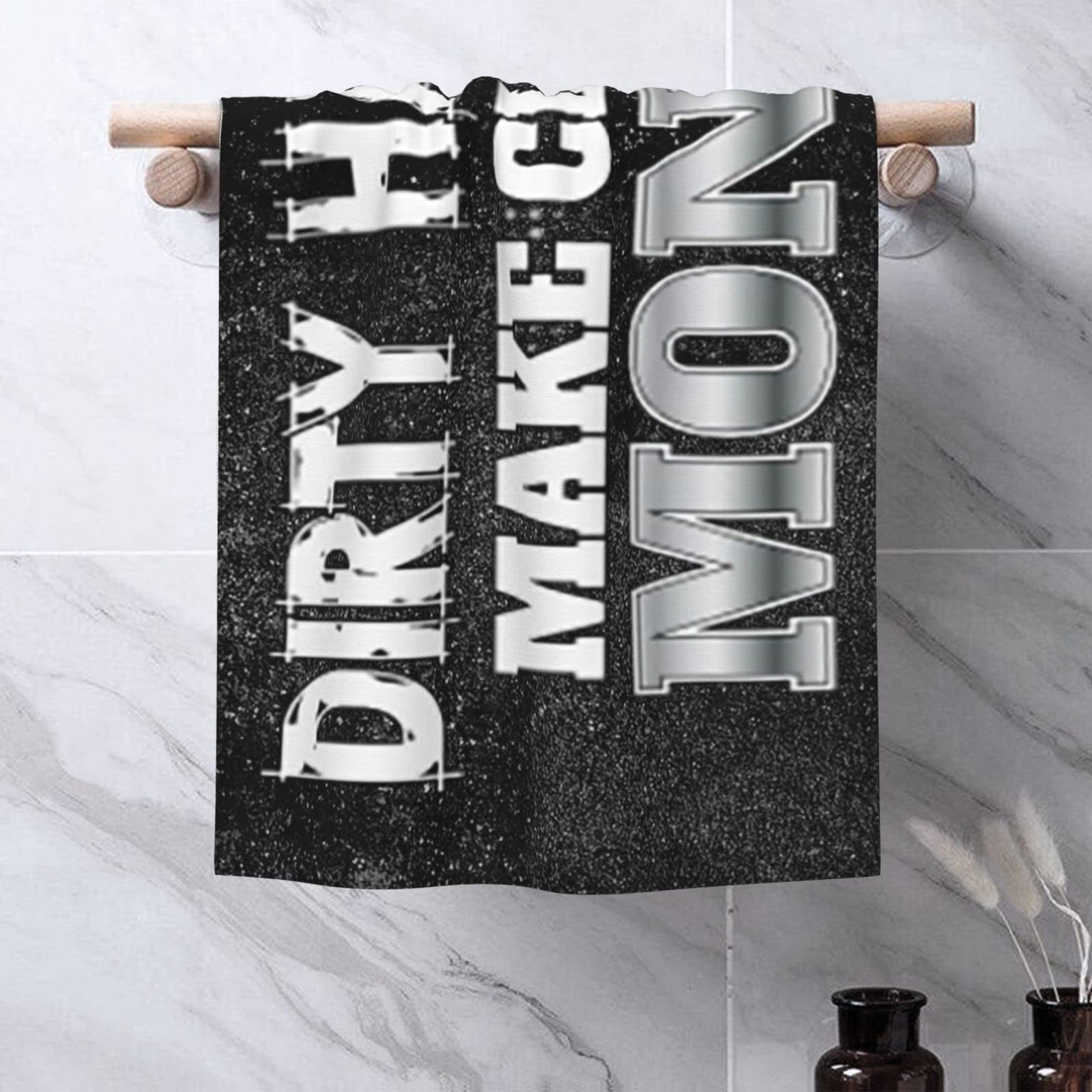 Funny Dirty Hands Wash Cloth Gift - Soft Face Towels for Women (27.5x16in) - Perfect for Bathroom & Skincare