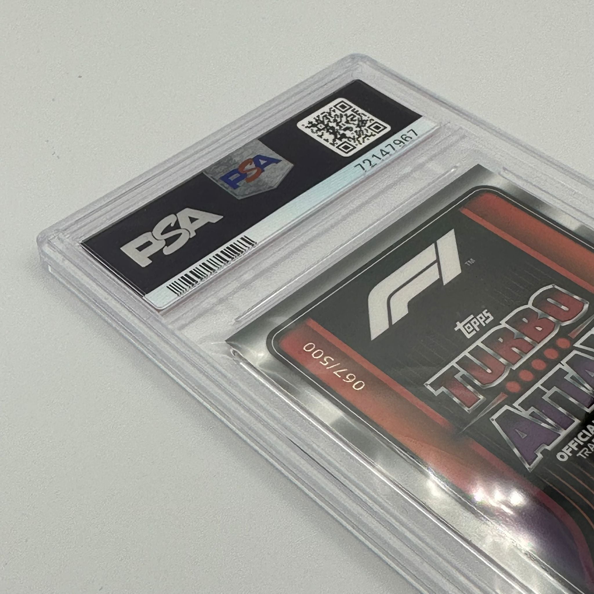 PSA 9 Graded 67/500 Max Verstappen #330 100 Club Mirror Red Trading Card - Perfect for F1 Collectors & Racing Memorabilia Enthusiasts