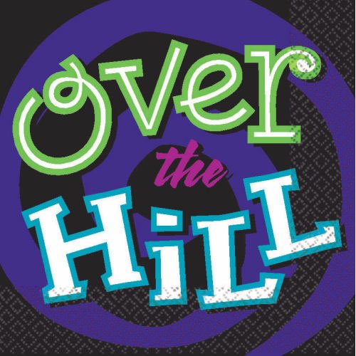 Over The Hill Birthday Napkins - 16 Count Funny Retirement Party Decorations - Perfect for 40th, 50th, 60th Birthday Celebrations & Milestone Events