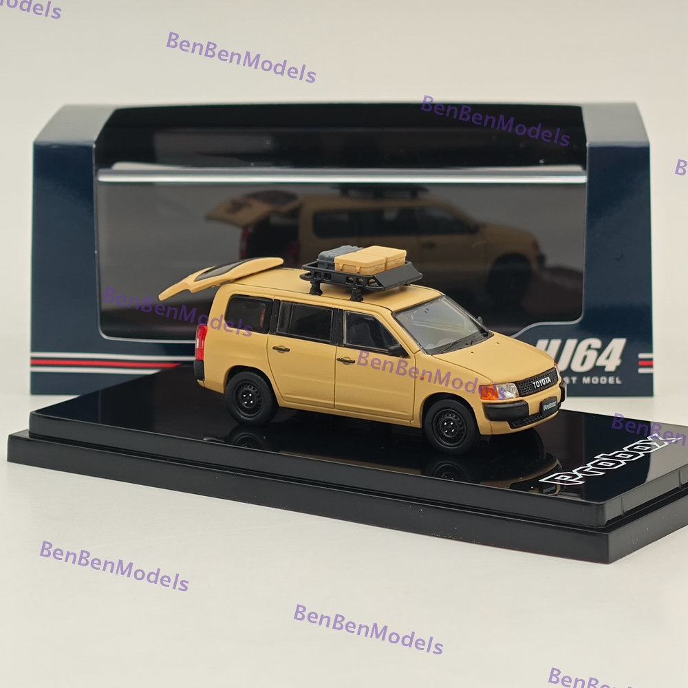 1/64 Scale Hobby Japan Toyota Probox Customized Version Matte Beige Diecast Model Car HJ643062BG - Perfect for Collectors, Display, and Toy Car Racing Scenes