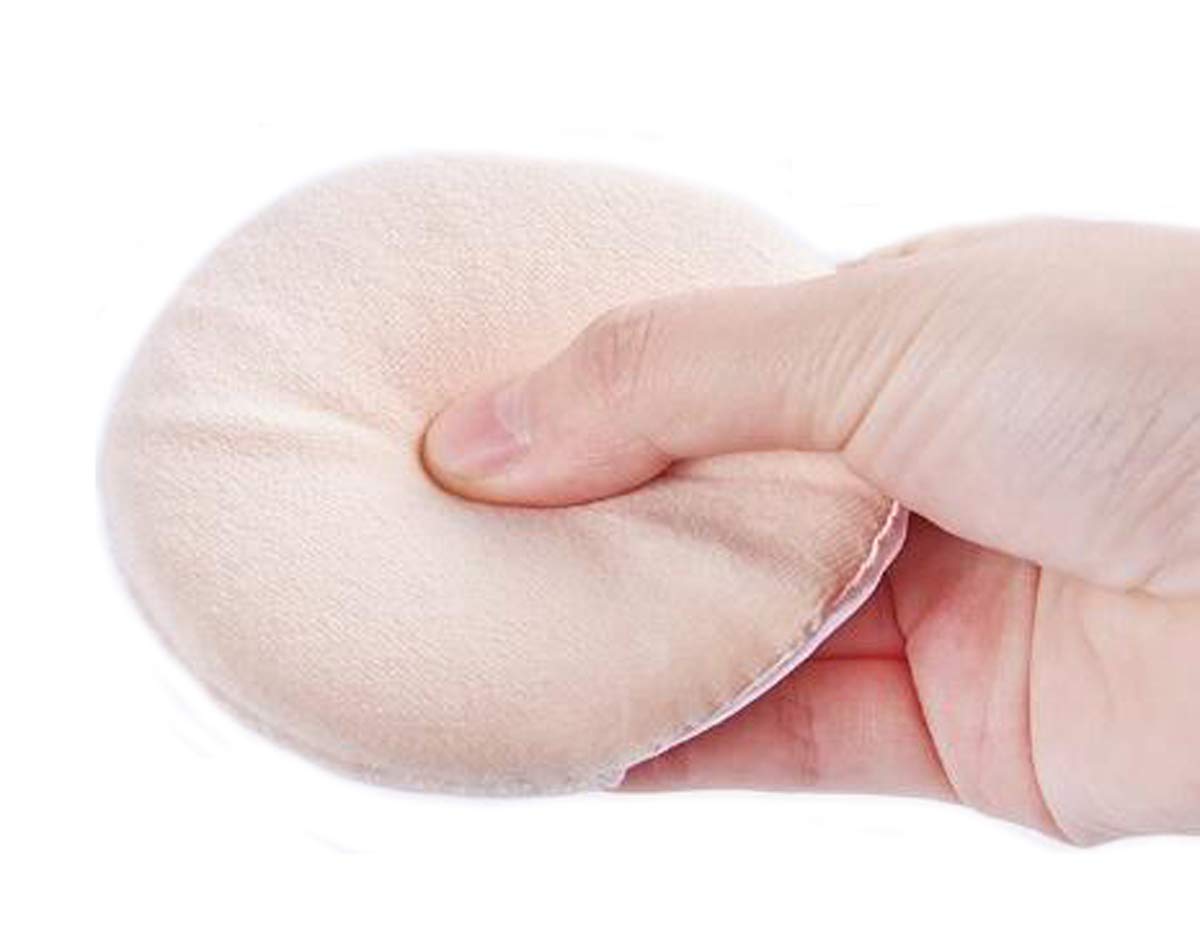 10 Pack Washable Makeup Powder Puffs with Ribbon - Soft Velour Cosmetic Sponge for Loose Powder, Compact Foundation & Face Powder - Perfect for Professional Makeup Application & Travel Touch-Ups