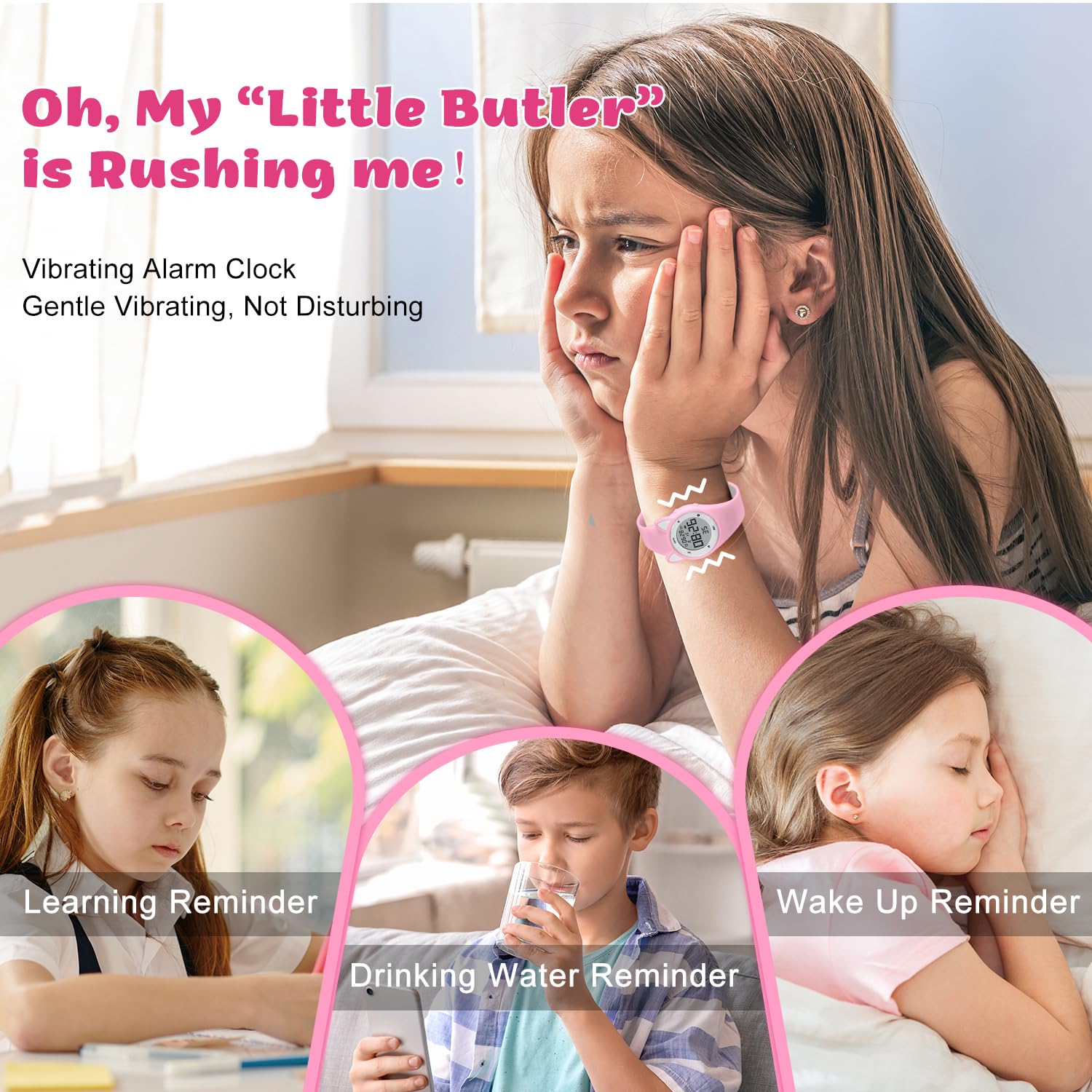 Kids Digital Sports Watch with Fitness Tracker - Waterproof Smart Watch for Girls & Boys Ages 5-14 - Pedometer, Alarm, Stopwatch (No App Needed) - Perfect Gift for Active Teens - Ideal for School, Sports & Outdoor Activities