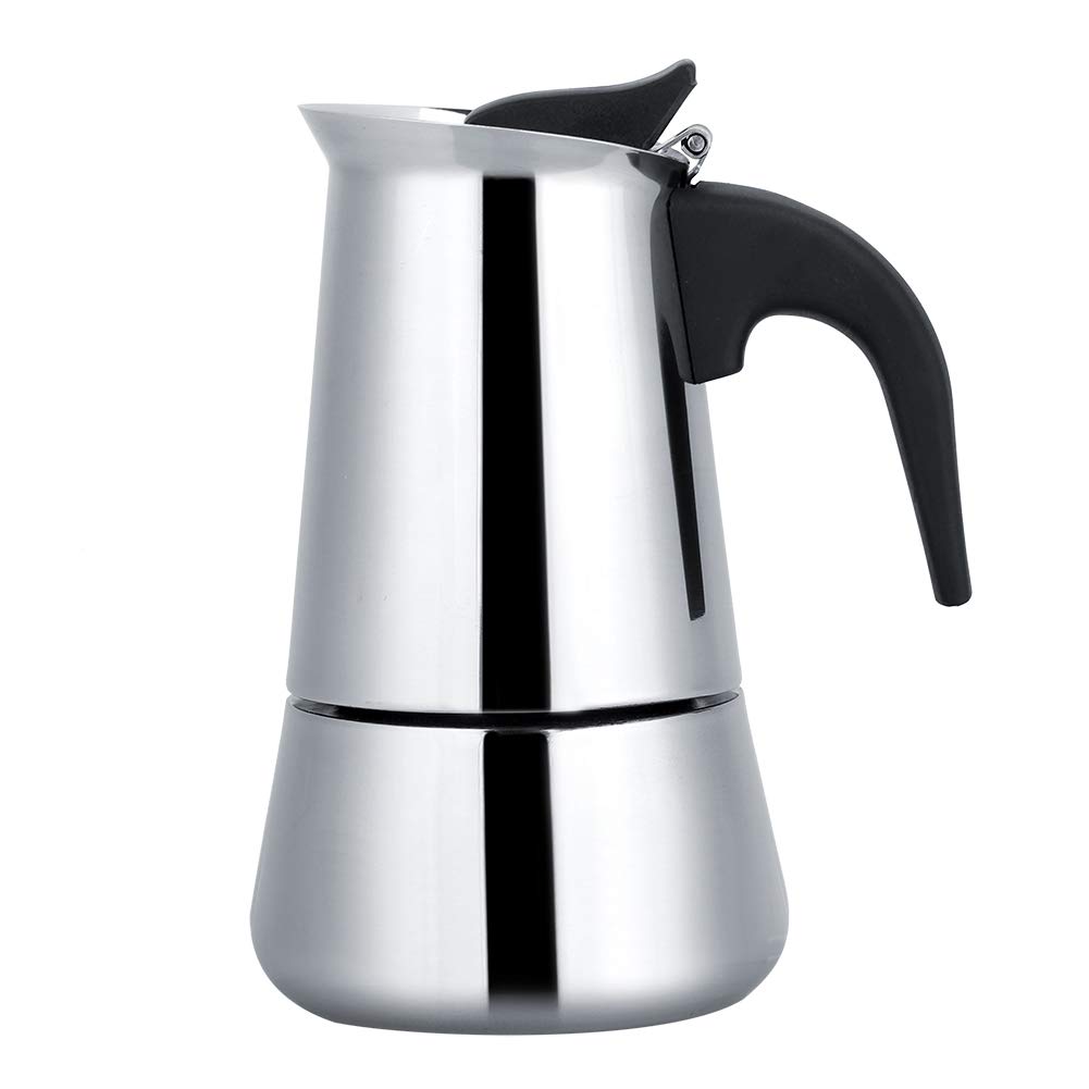 Stovetop Espresso Maker - 2/4/6/9 Cup Portable Stainless Steel Moka Pot | Italian Coffee Maker for Gas, Electric & Induction Stoves (300ml) | Perfect for Home, Office & Camping Coffee Brewing