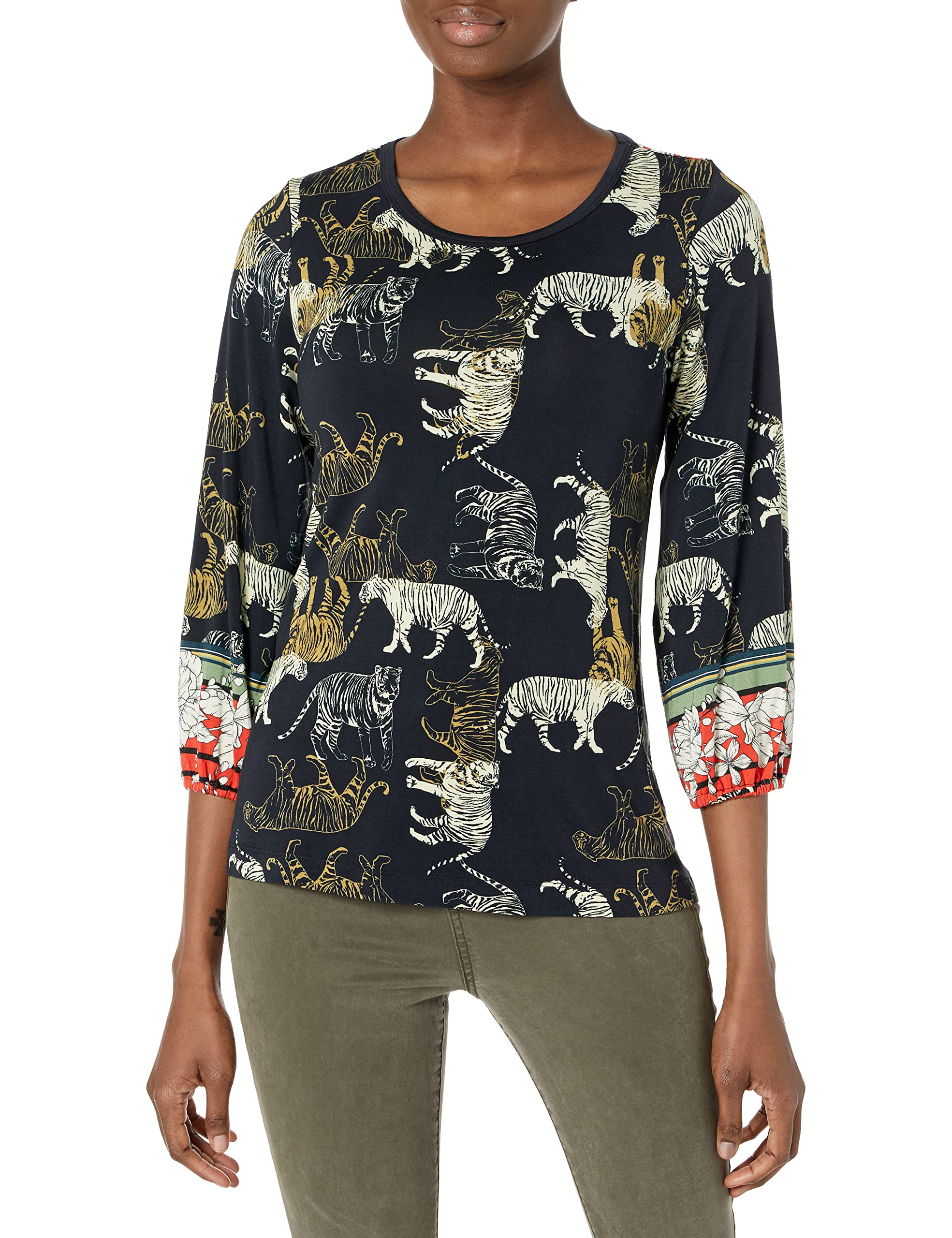 Johnny Was Women's Long Puff Sleeve Blouse - Elegant Boho Chic Top for Casual Wear, Office & Date Nights