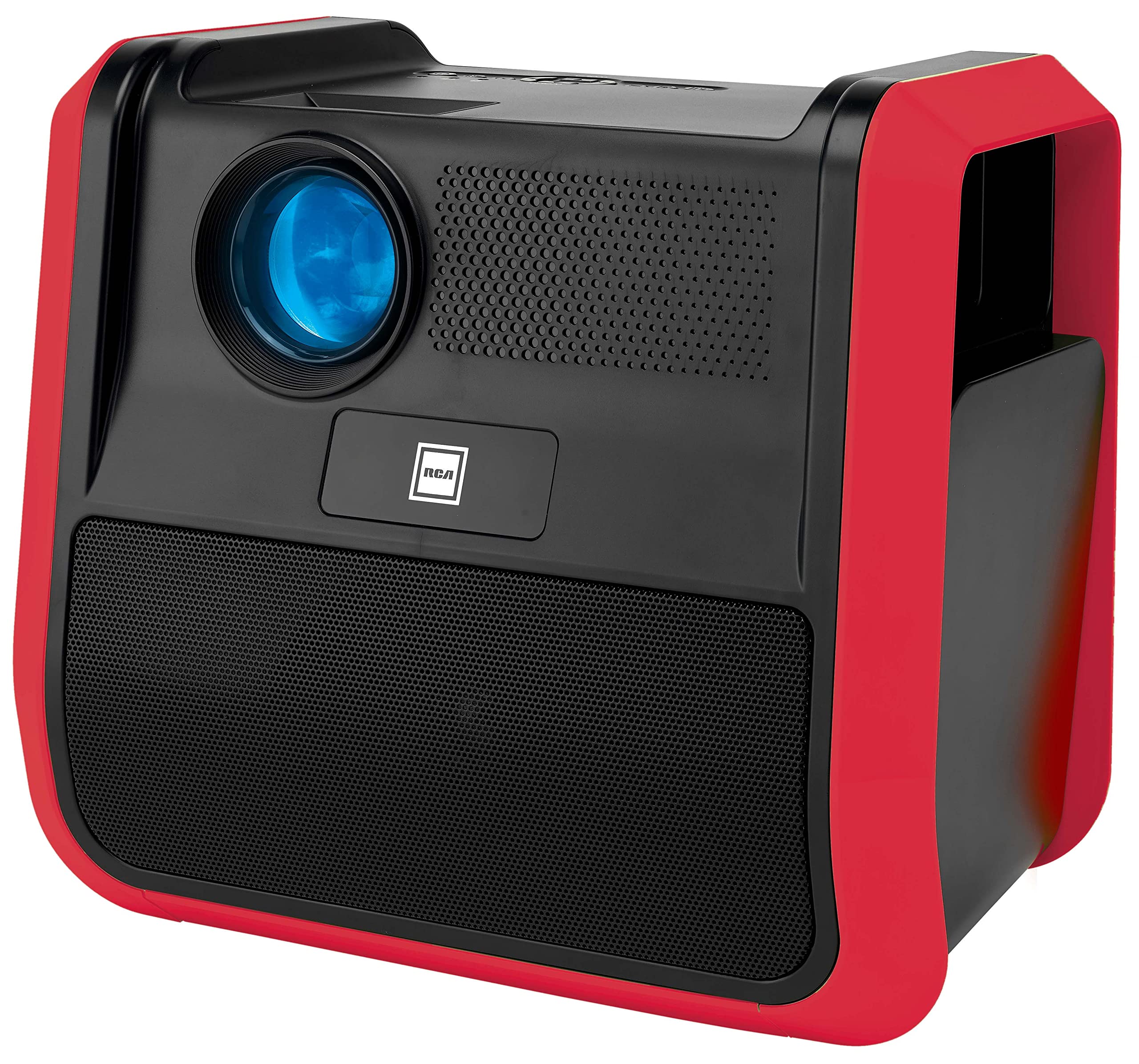 RCA RPJ060 Portable Projector with Built-in Rechargeable Battery & Speakers - 2.5 Hours Playtime - Wireless Home Theater for Outdoor Movies, Gaming & Presentations - Compatible with Phone, Fire Stick & PC - Perfect for Camping, Backyard Parties & Business Meetings