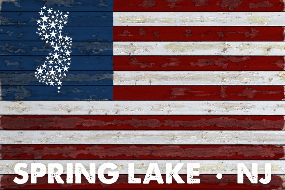 Distressed American Flag Art Print - 16x24 Hand Signed Giclee Gallery Wall Decor | Vintage Patriotic Home & Office Decor | Perfect for Living Room, Bedroom or Man Cave