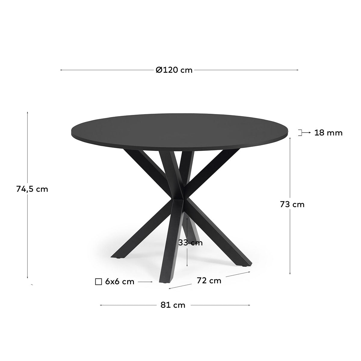 Round Dining Table - Modern Wooden Kitchen Table for 4-6 People | Perfect for Small Spaces, Breakfast Nook & Cozy Family Meals