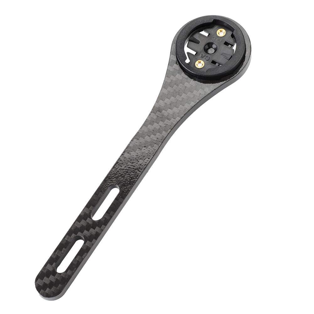 Premium Carbon Fiber Bike Computer Mount for Garmin Edge Series - Lightweight & Durable Out-Front Handlebar Holder (Black) - Perfect for Road Cycling, Mountain Biking & GPS Navigation