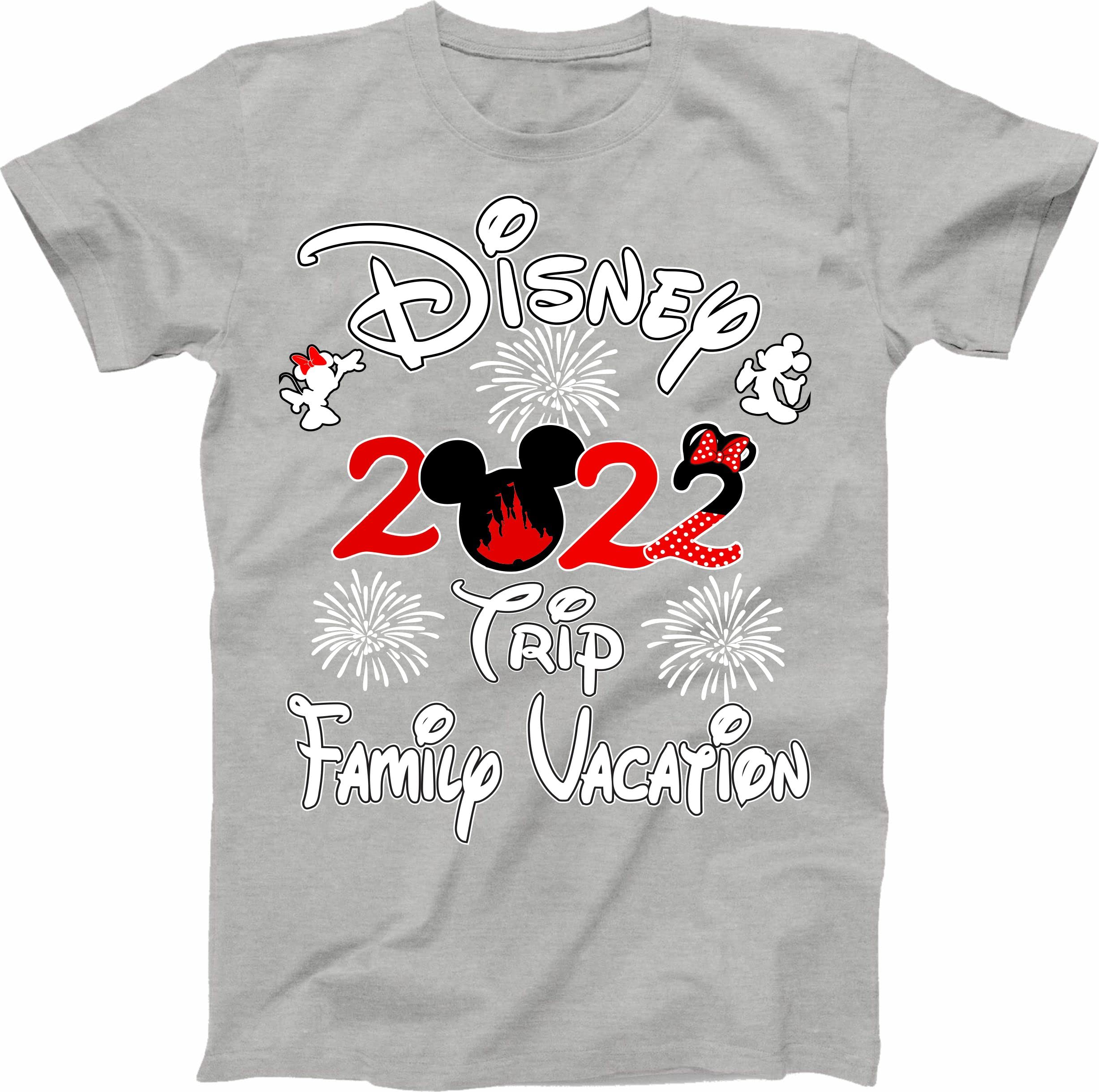 2022 Disney Mickey & Minnie Matching Family Vacation T-Shirts - Men's Women's & Kids Matching Outfits for Theme Parks, Family Reunions & Holiday Trips