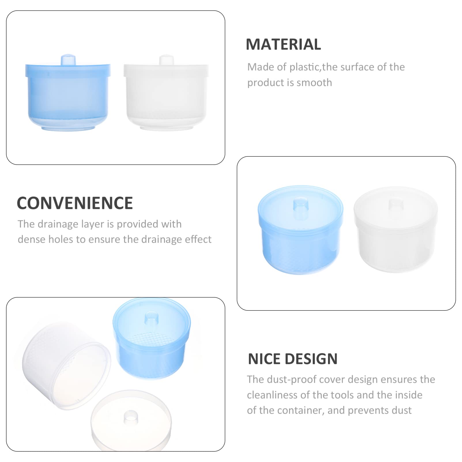 2 Pack Nail Art Tool Cleaning Cup - Professional Manicure Soaking Tray with Net for Nail Accessories | Perfect for Salon, Home Nail Care & DIY Nail Art
