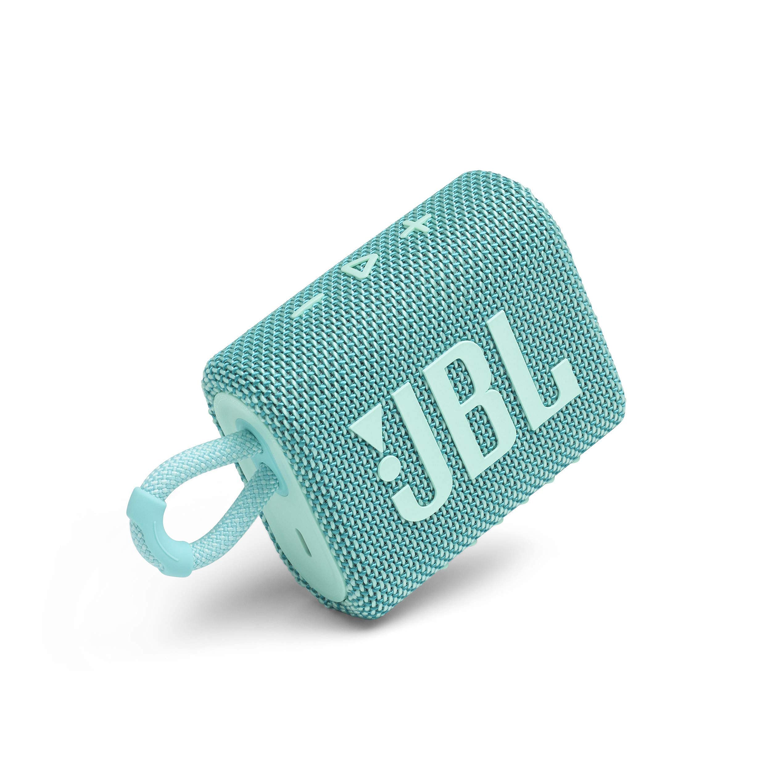 JBL GO 3 Waterproof Wireless Bluetooth Speaker - Portable Mini Speaker with 5H Playtime, IP67 Dustproof & Shockproof - Perfect for Beach, Pool, Outdoor Adventures & Travel (Renewed, Teal)